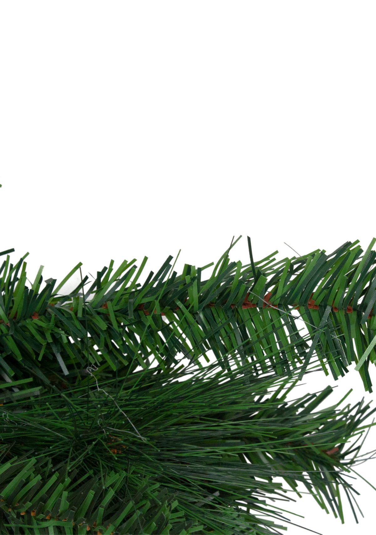 28Inch Artificial Mixed Pine with Pine Cones and Gold Glitter Christmas Teardrop Swag - Unlit