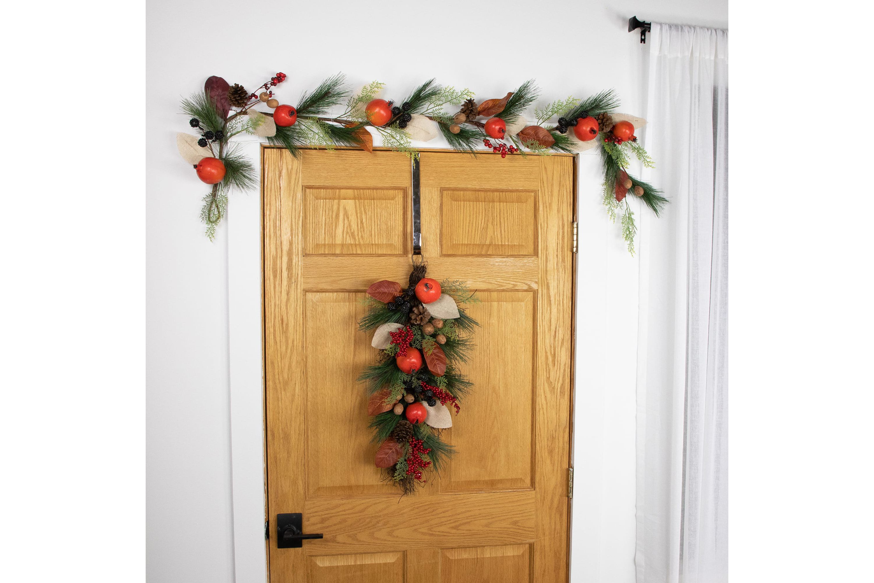 6 x 10" Autumn Harvest Mixed Berry and Pomegranate Garland - Unlit