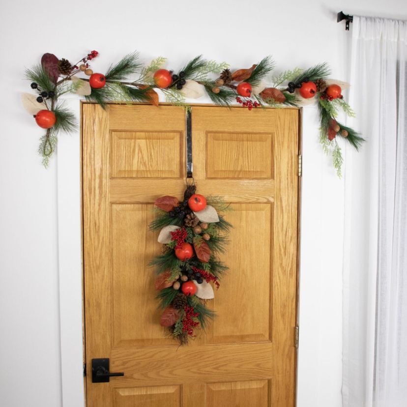 6 x 10" Autumn Harvest Mixed Berry and Pomegranate Garland - Unlit