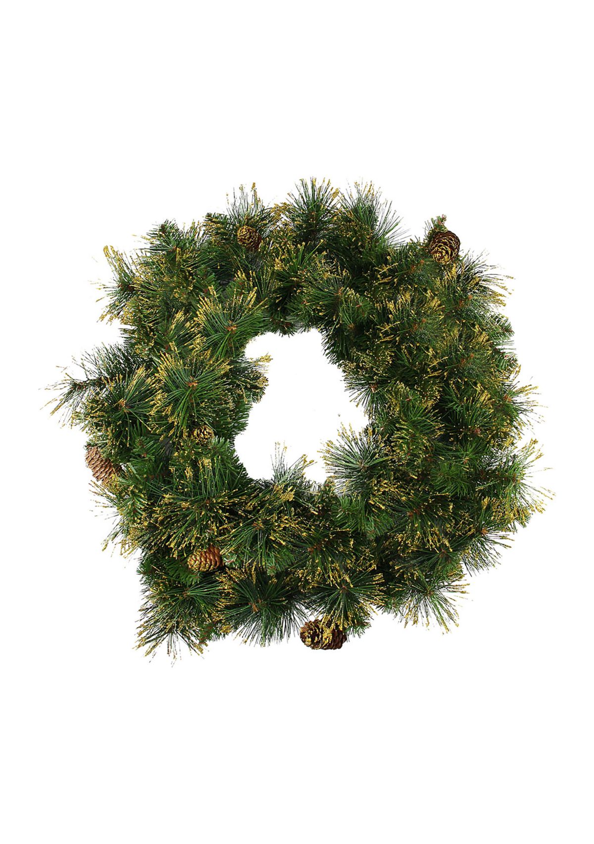 Mixed Pine Glittered Pine Cone Artificial Christmas Wreath - 24-Inch  Unlit