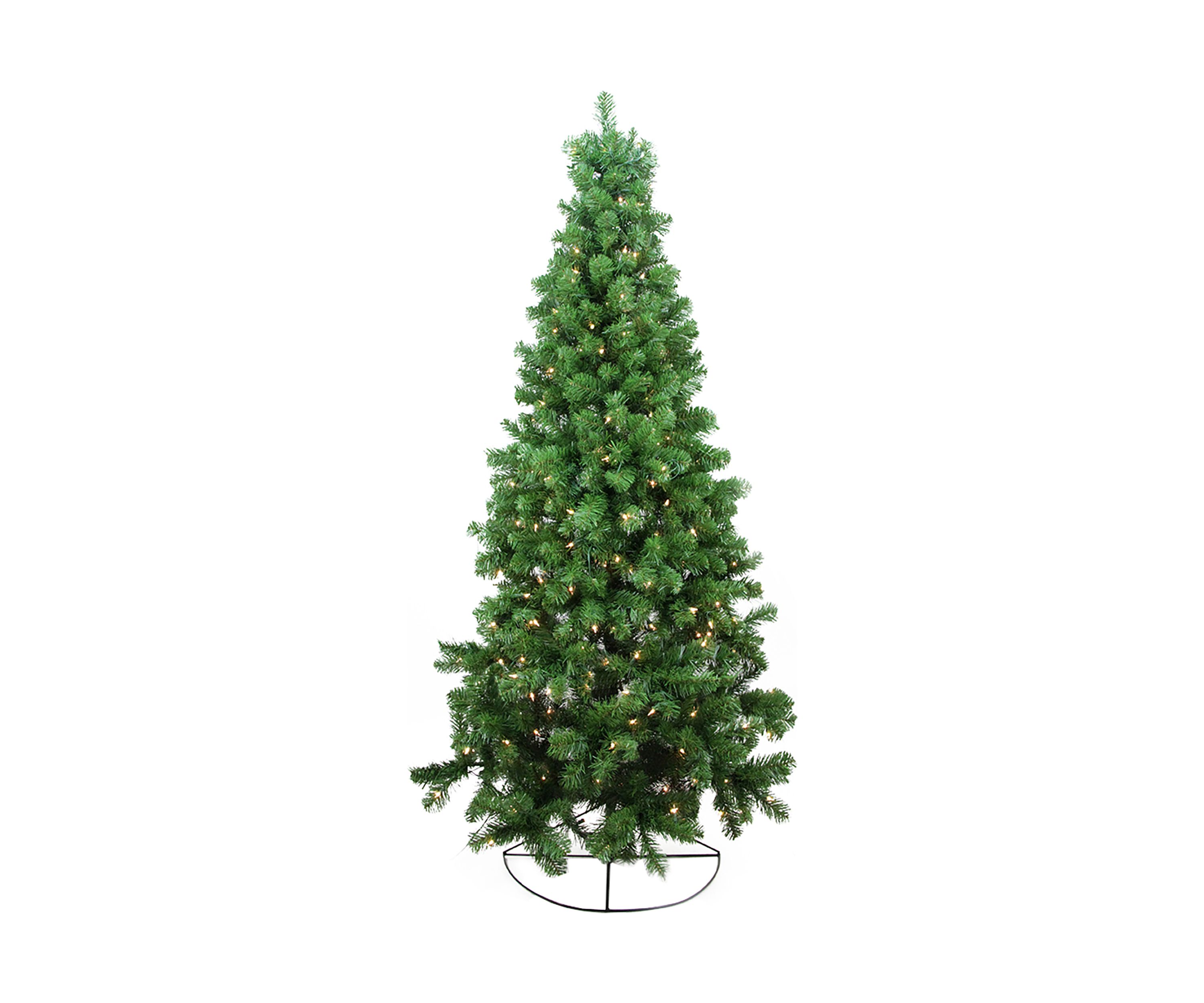 6 Pre-Lit Pine Artificial Wall Christmas Tree - Clear Lights