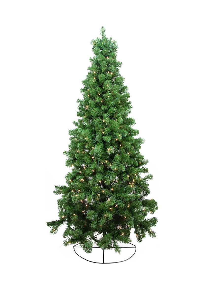 6 Pre-Lit Pine Artificial Wall Christmas Tree - Clear Lights