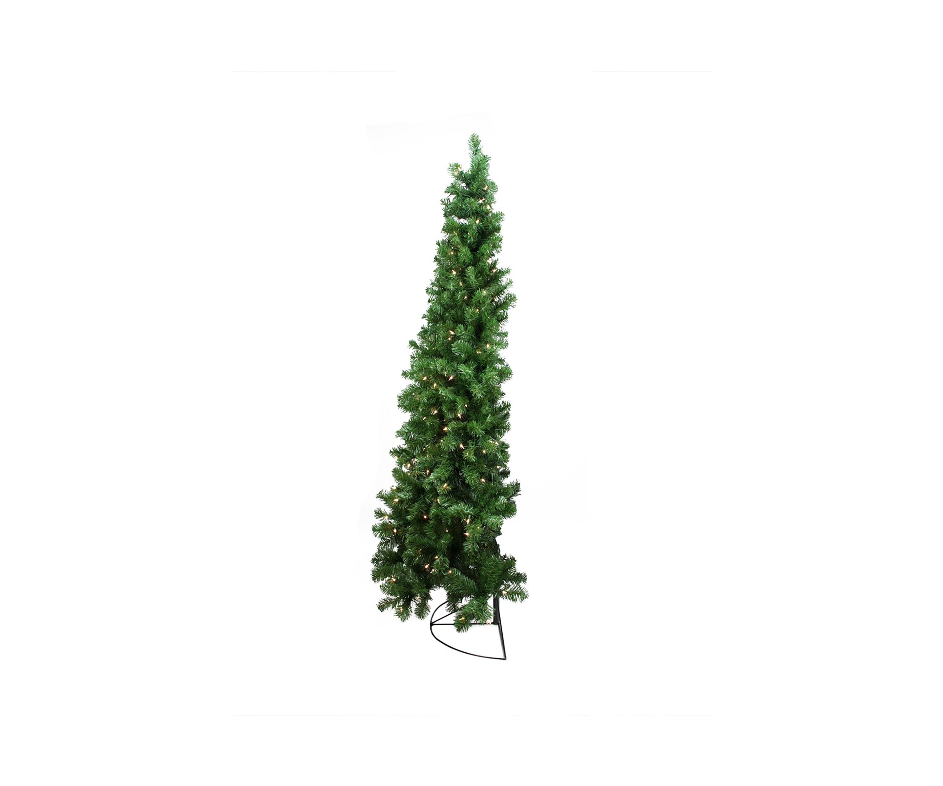 6 Pre-Lit Pine Artificial Wall Christmas Tree - Clear Lights