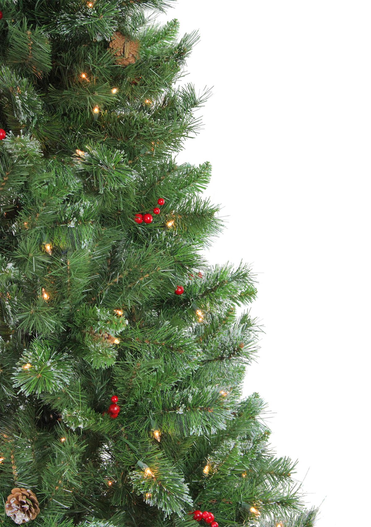 7.5 Pre-Lit Medium Mixed Pine Glittered Artificial Christmas Tree - Clear Lights