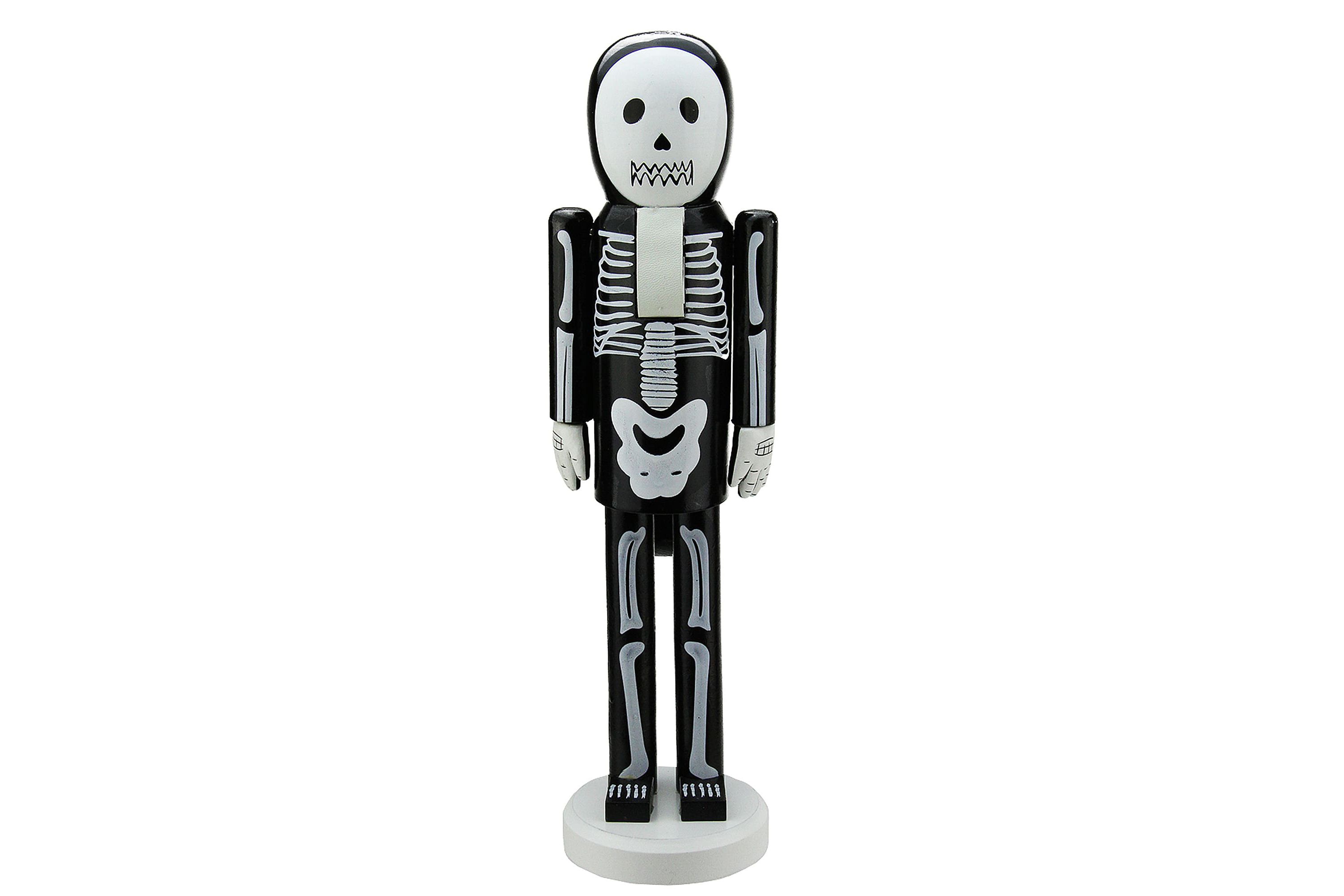 14inch Black and White Skeleton Halloween Nutcracker