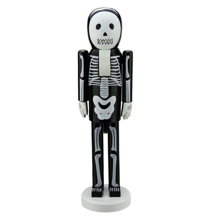 14inch Black and White Skeleton Halloween Nutcracker