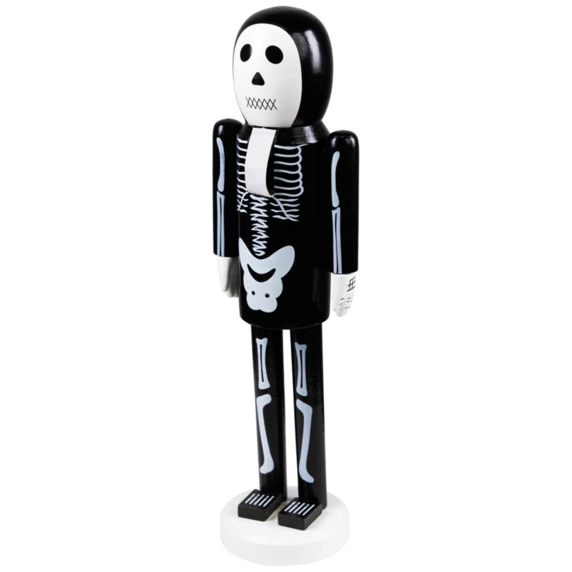 14inch Black and White Skeleton Halloween Nutcracker