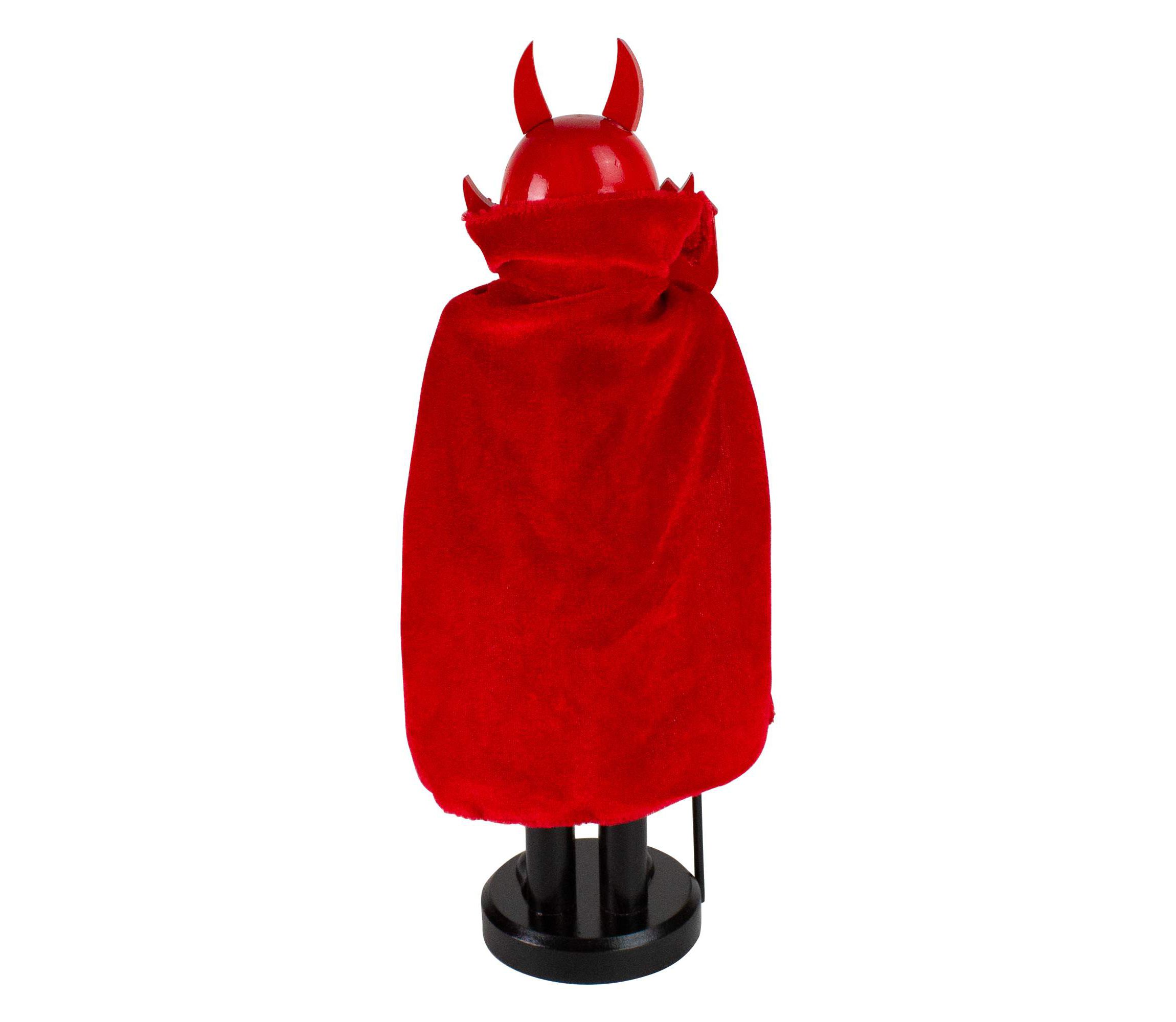 14" Red and Black Devil Holding Pitch Fork Halloween Nutcracker