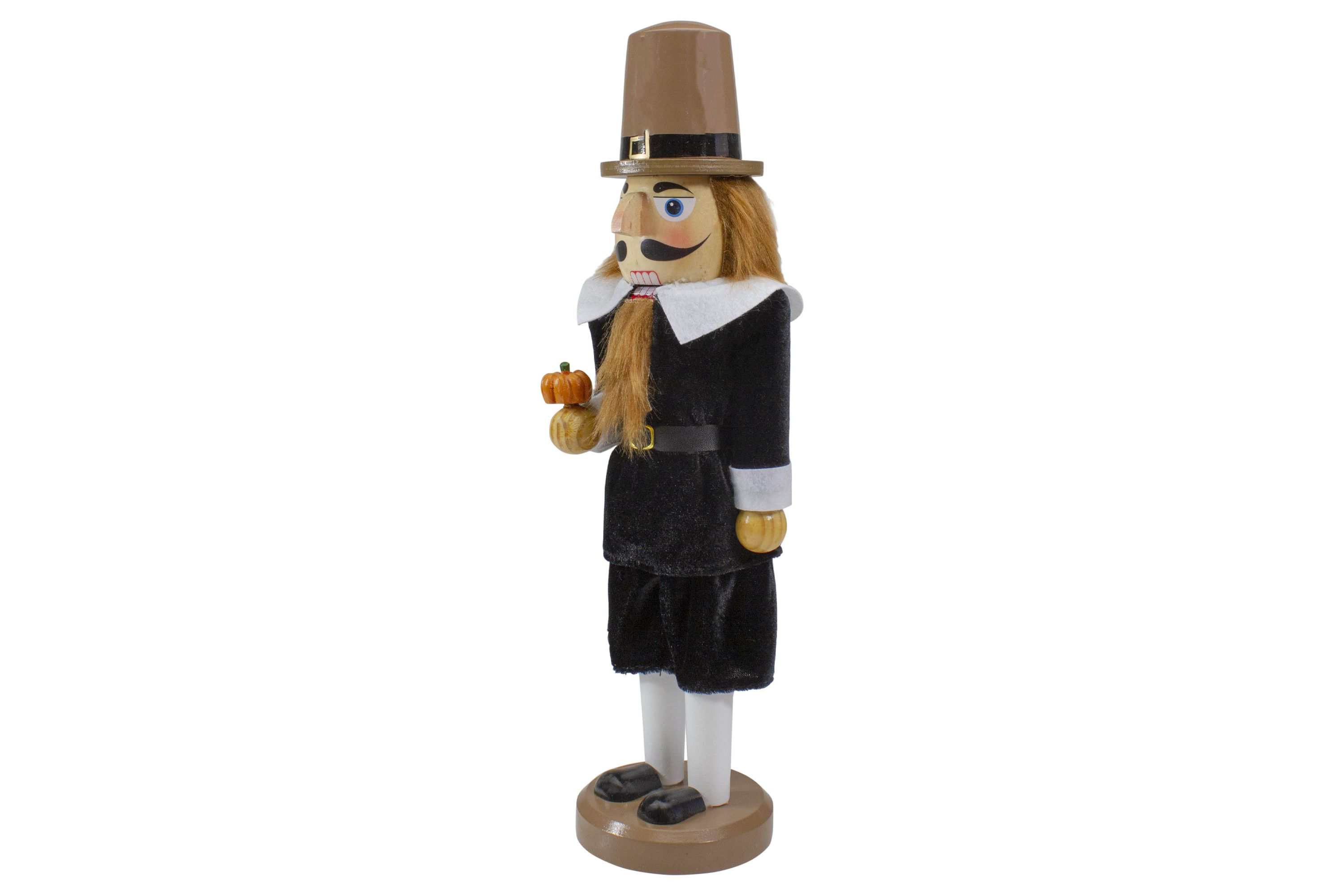 14-Inch Pilgrim Man Wooden Fall Harvest Thanksgiving Nutcracker