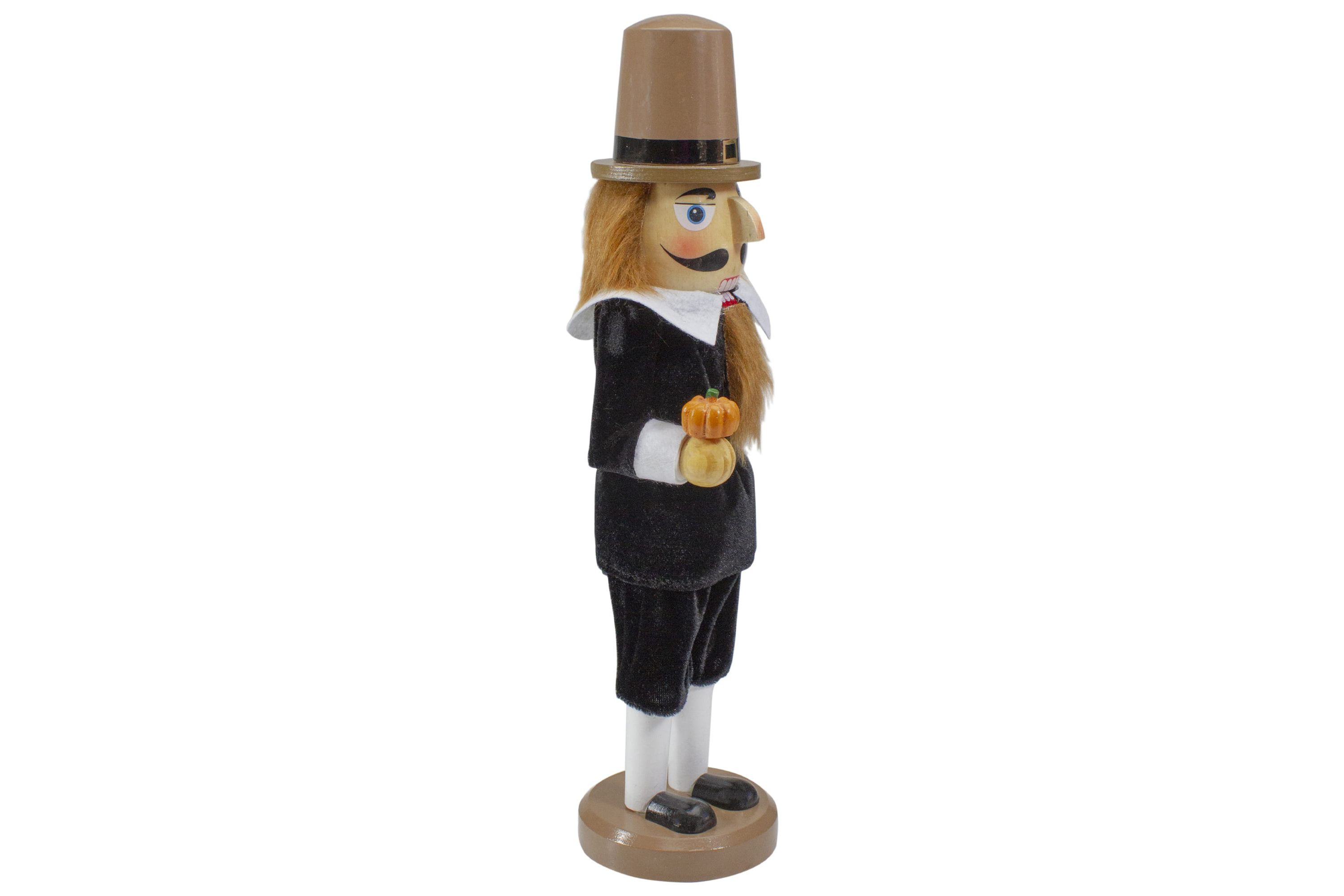 14-Inch Pilgrim Man Wooden Fall Harvest Thanksgiving Nutcracker