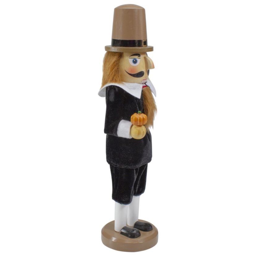 14-Inch Pilgrim Man Wooden Fall Harvest Thanksgiving Nutcracker