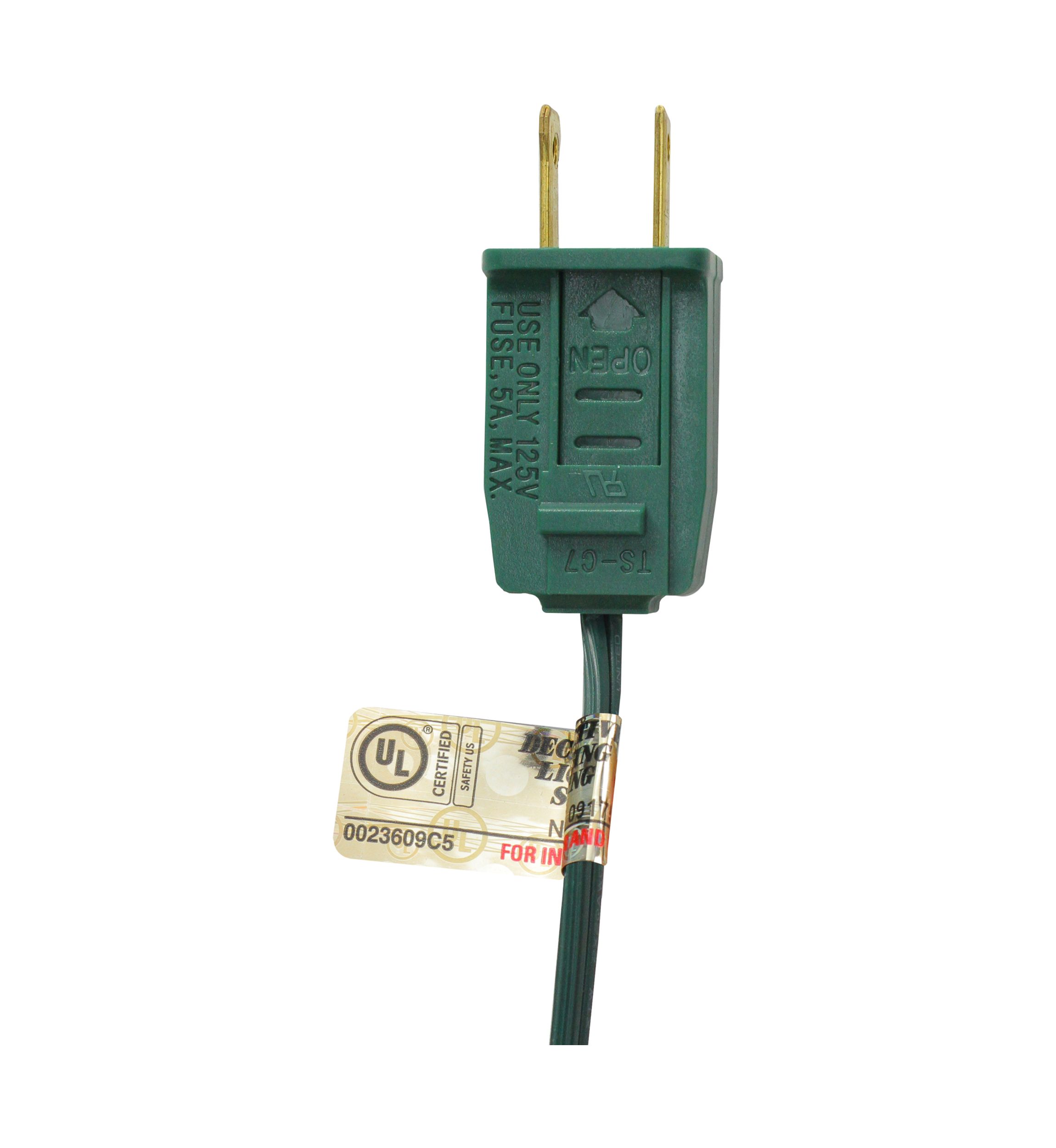 25-Count Transparent Orange C7 Christmas Lights  24ft Green Wire