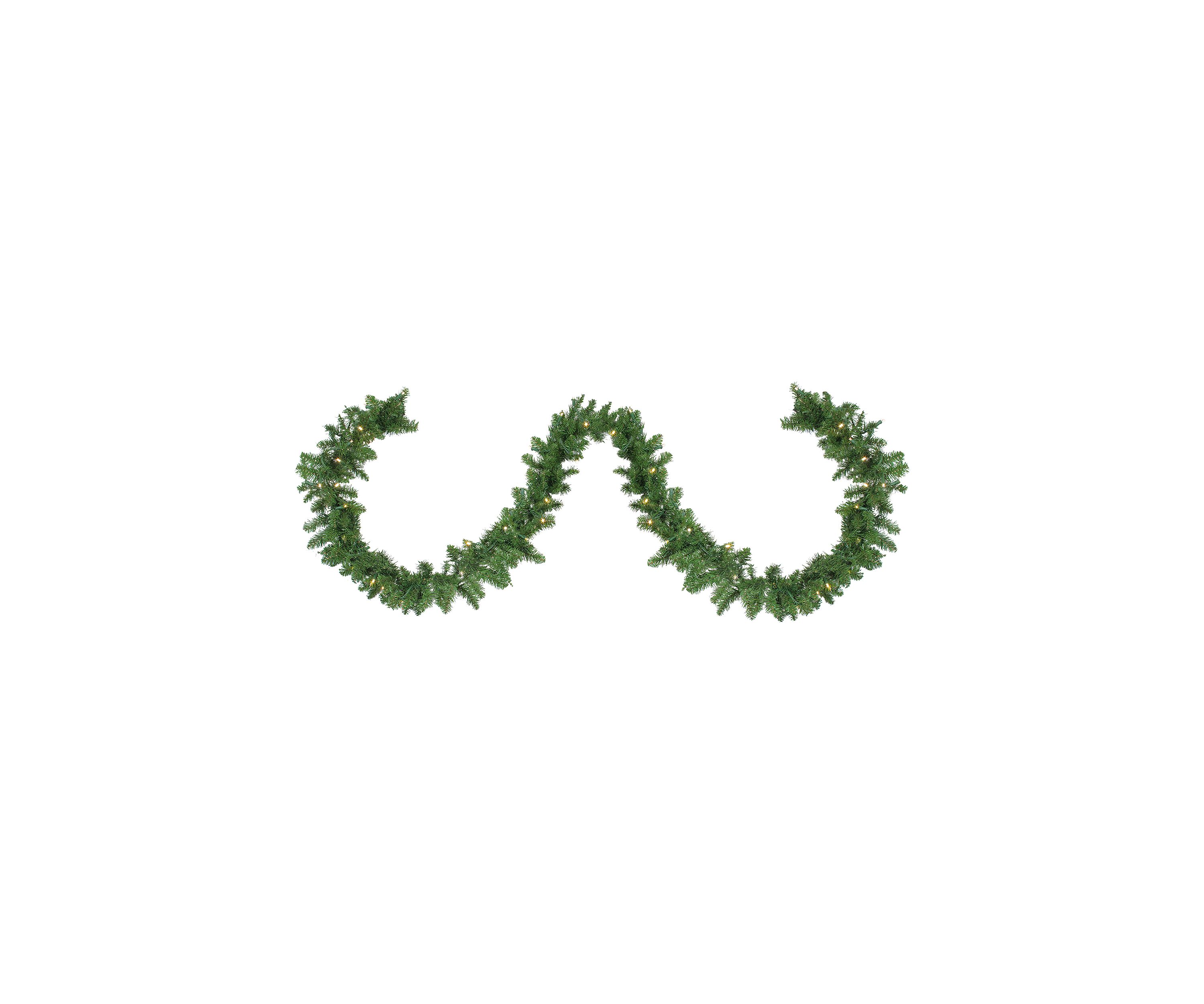 9 x 10" Pre-Lit Northern Pine Artificial Christmas Garland - Warm White LED Lights