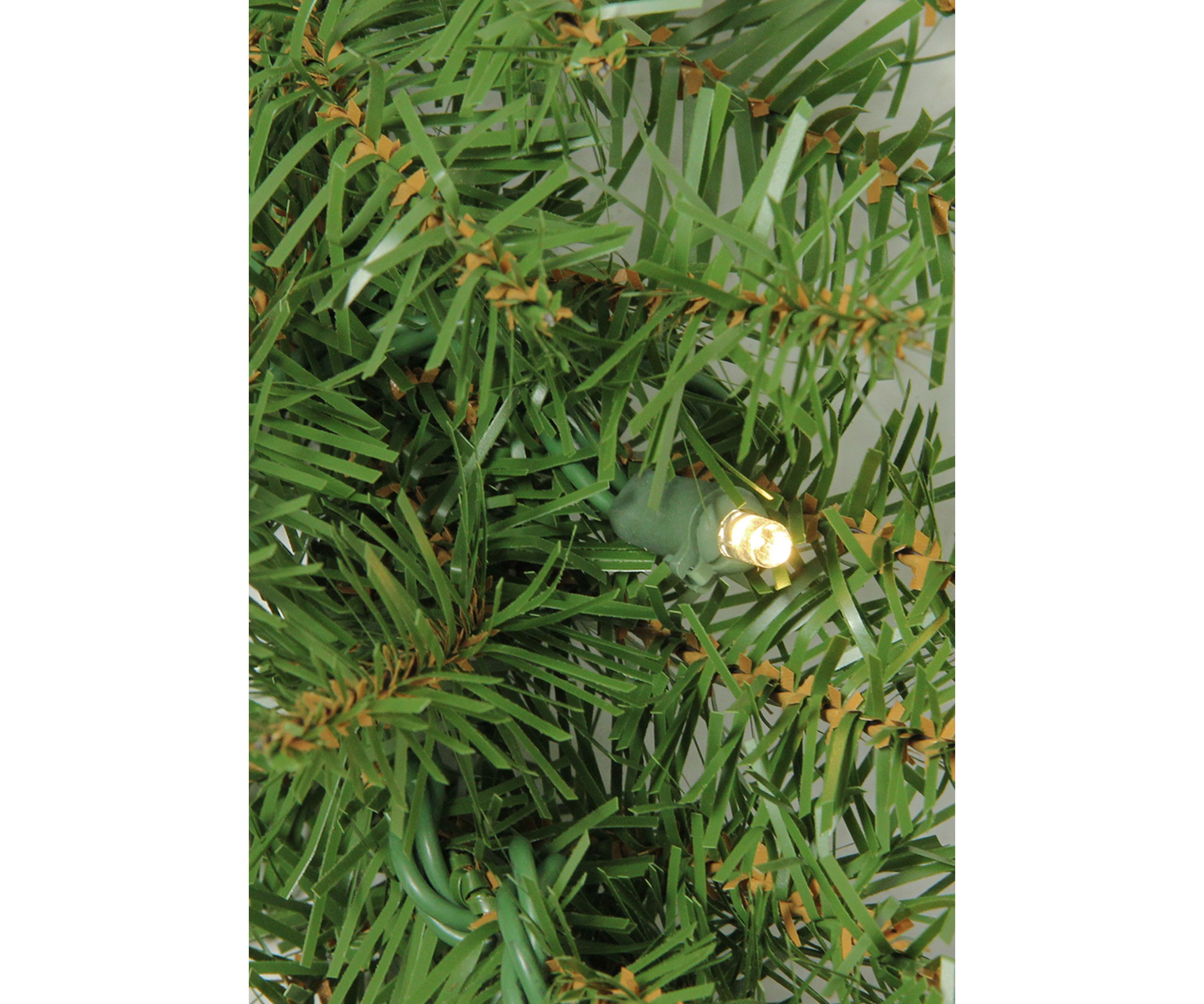 9 x 10" Pre-Lit Northern Pine Artificial Christmas Garland - Warm White LED Lights