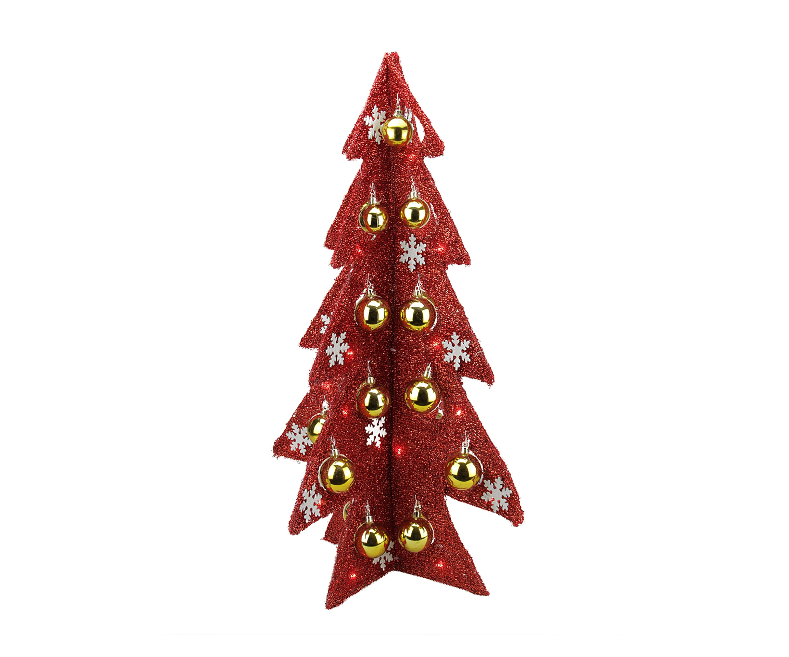 2.25 Pre-Lit LED Decorated Tinsel Artificial Christmas Tree