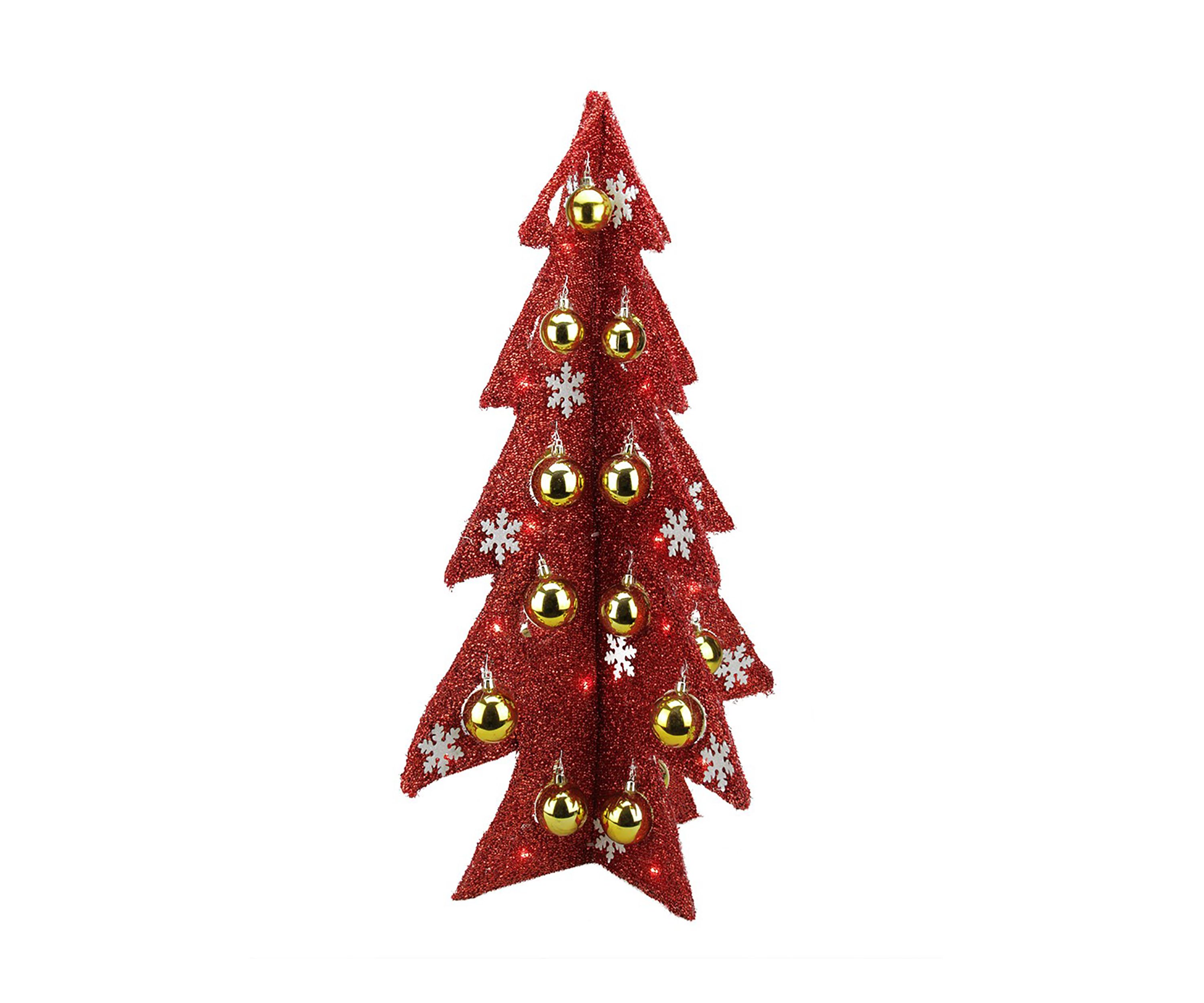 2.25 Pre-Lit LED Decorated Tinsel Artificial Christmas Tree