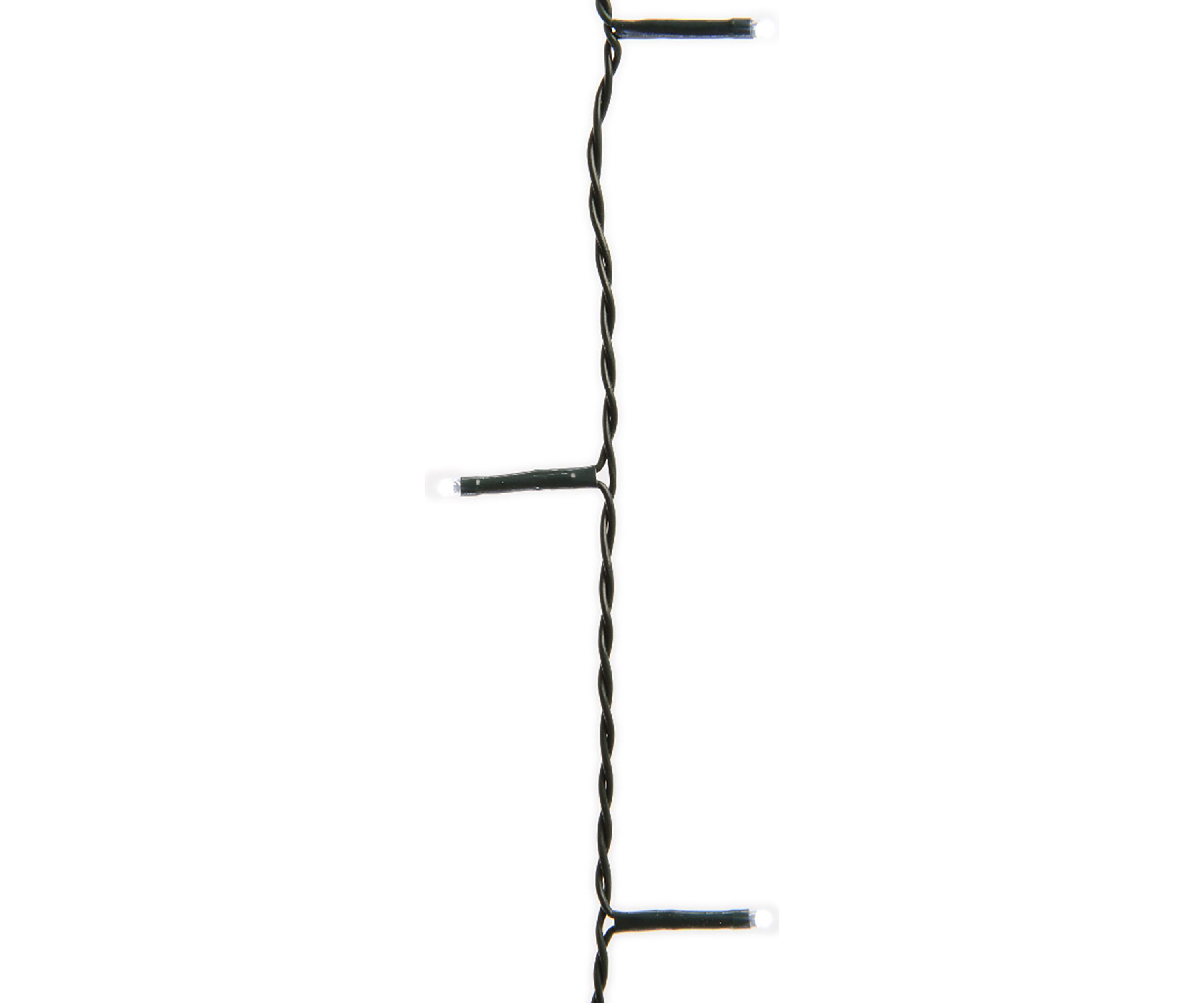223 Cool White LED 8-Function Twinkle Lights - 17 ft Green Wire
