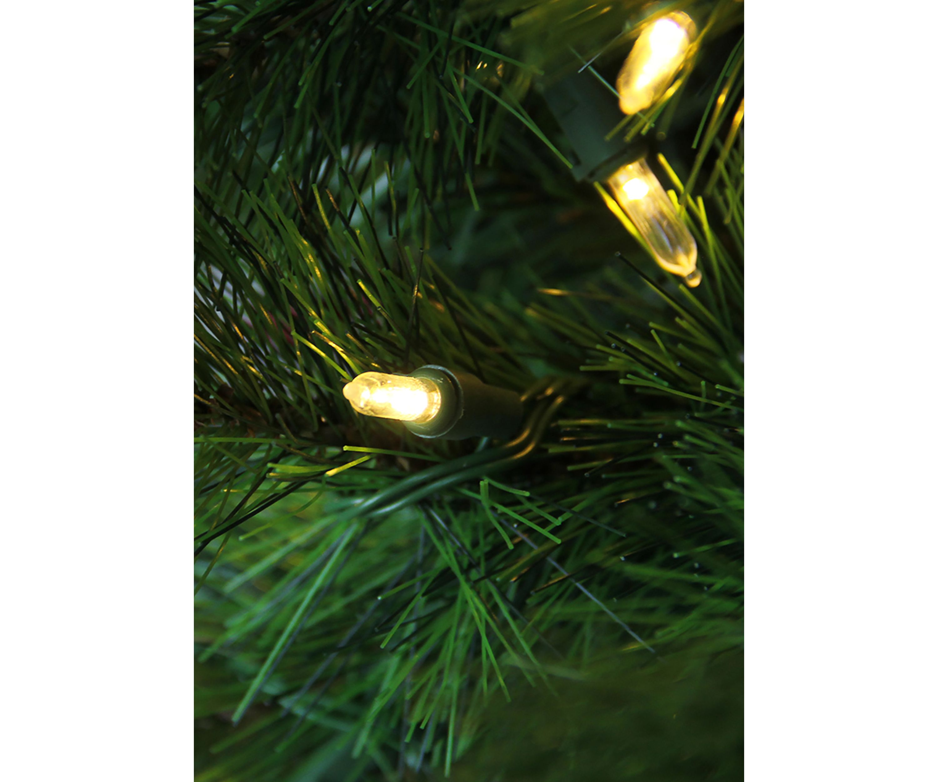 7 Pre-Lit Slim Mount Beacon Pine Artificial Christmas Tree - Multicolor LED Lights