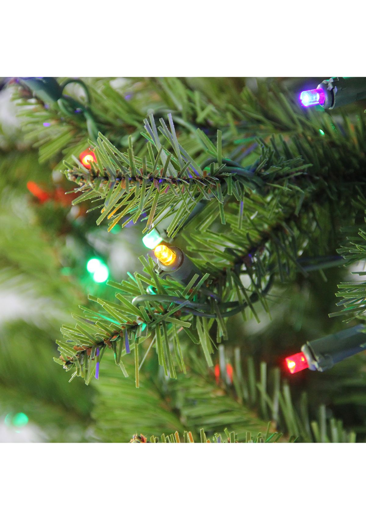 7.5 Pre-Lit Full Northern Pine Artificial Christmas Tree - Multicolor LED Lights