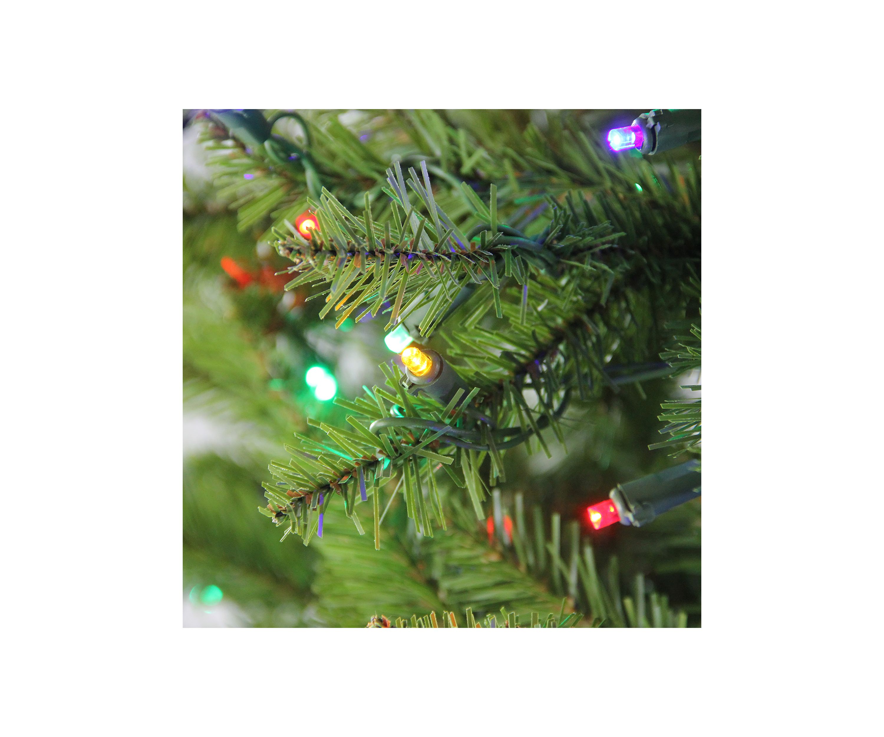 7.5 Pre-Lit Full Northern Pine Artificial Christmas Tree - Multicolor LED Lights