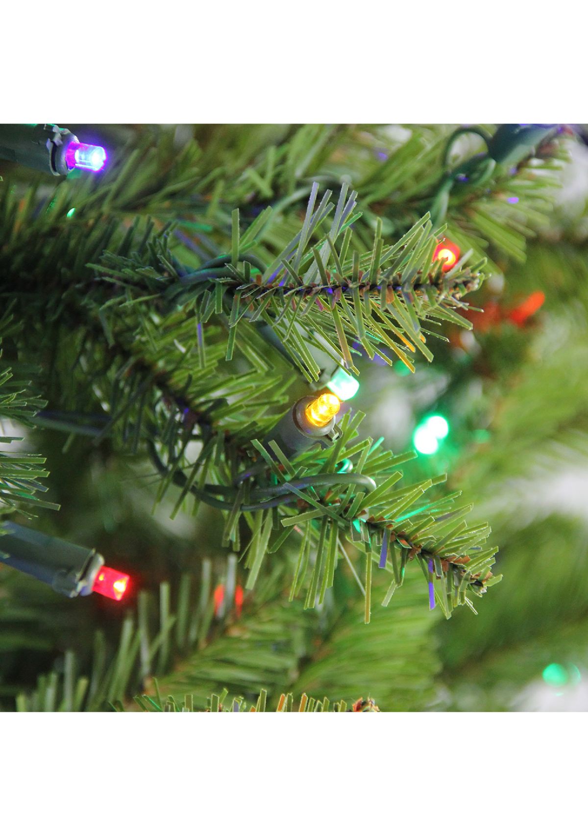 7.5 Pre-Lit Full Northern Pine Artificial Christmas Tree - Multicolor LED Lights