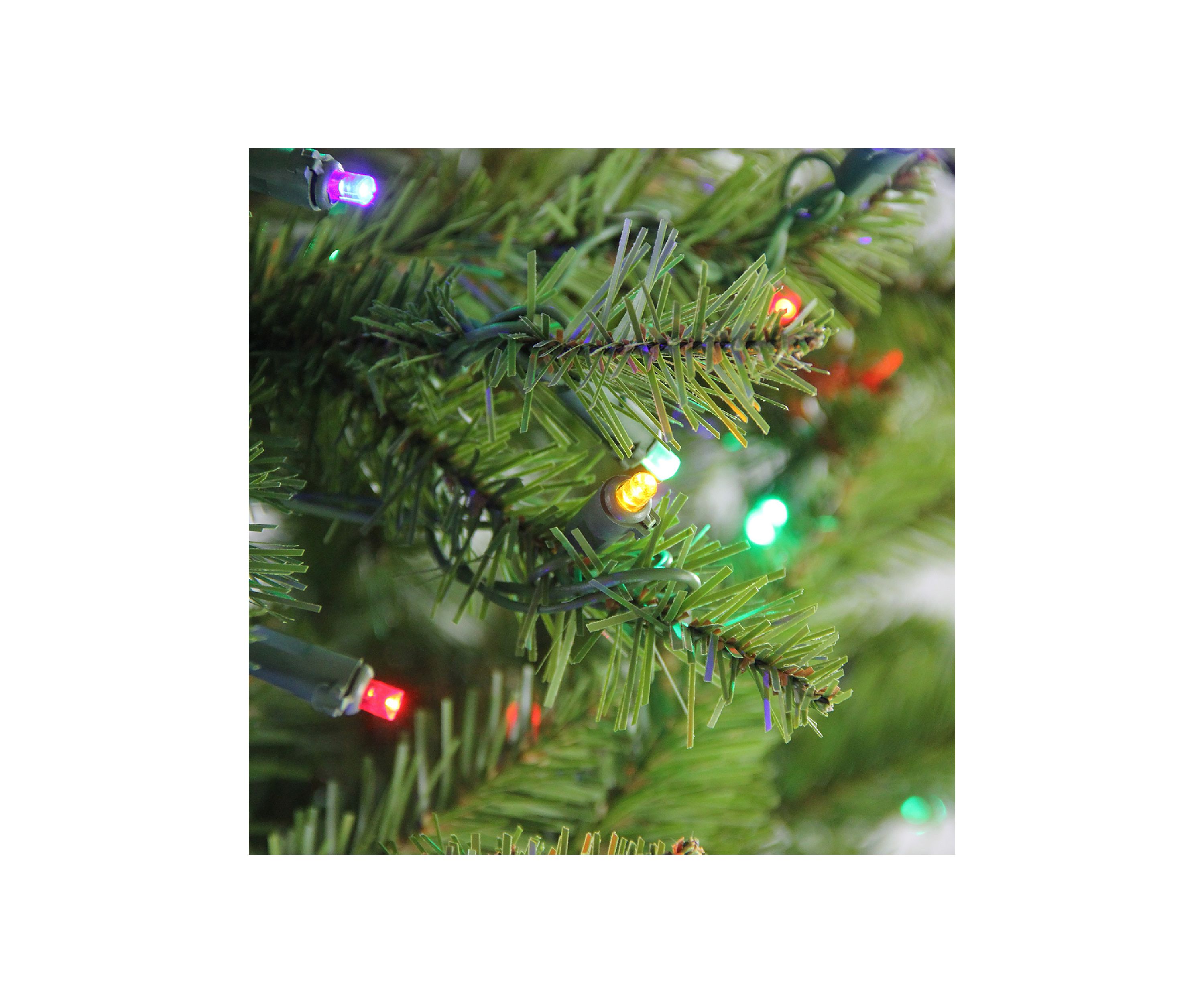 7.5 Pre-Lit Full Northern Pine Artificial Christmas Tree - Multicolor LED Lights