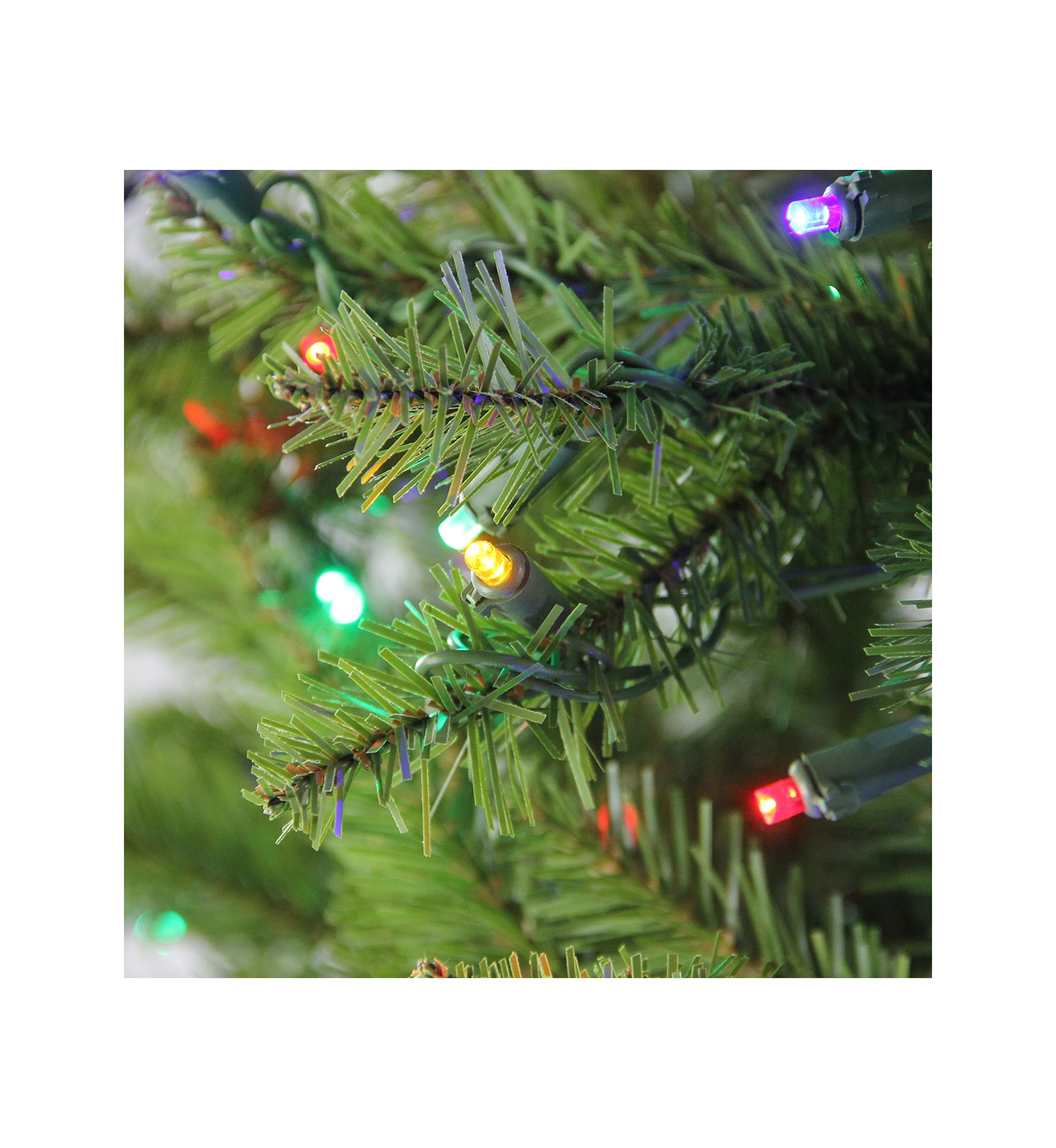 6.5 Pre-Lit Northern Pine Full Artificial Christmas Tree - Multi-Color LED Lights