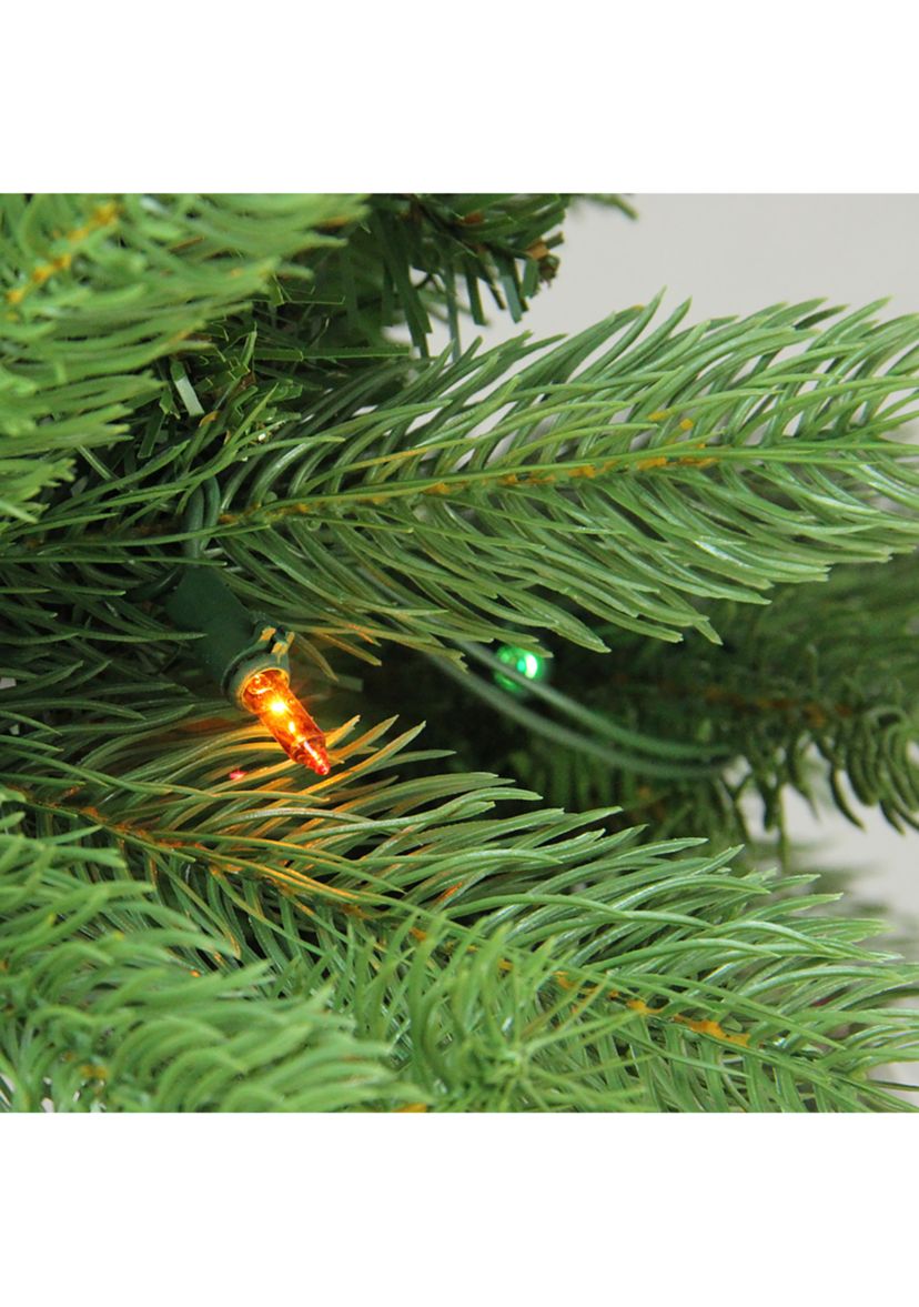 7.5 Pre-Lit Noble Fir Full Artificial Christmas Tree - Multi-Color Lights