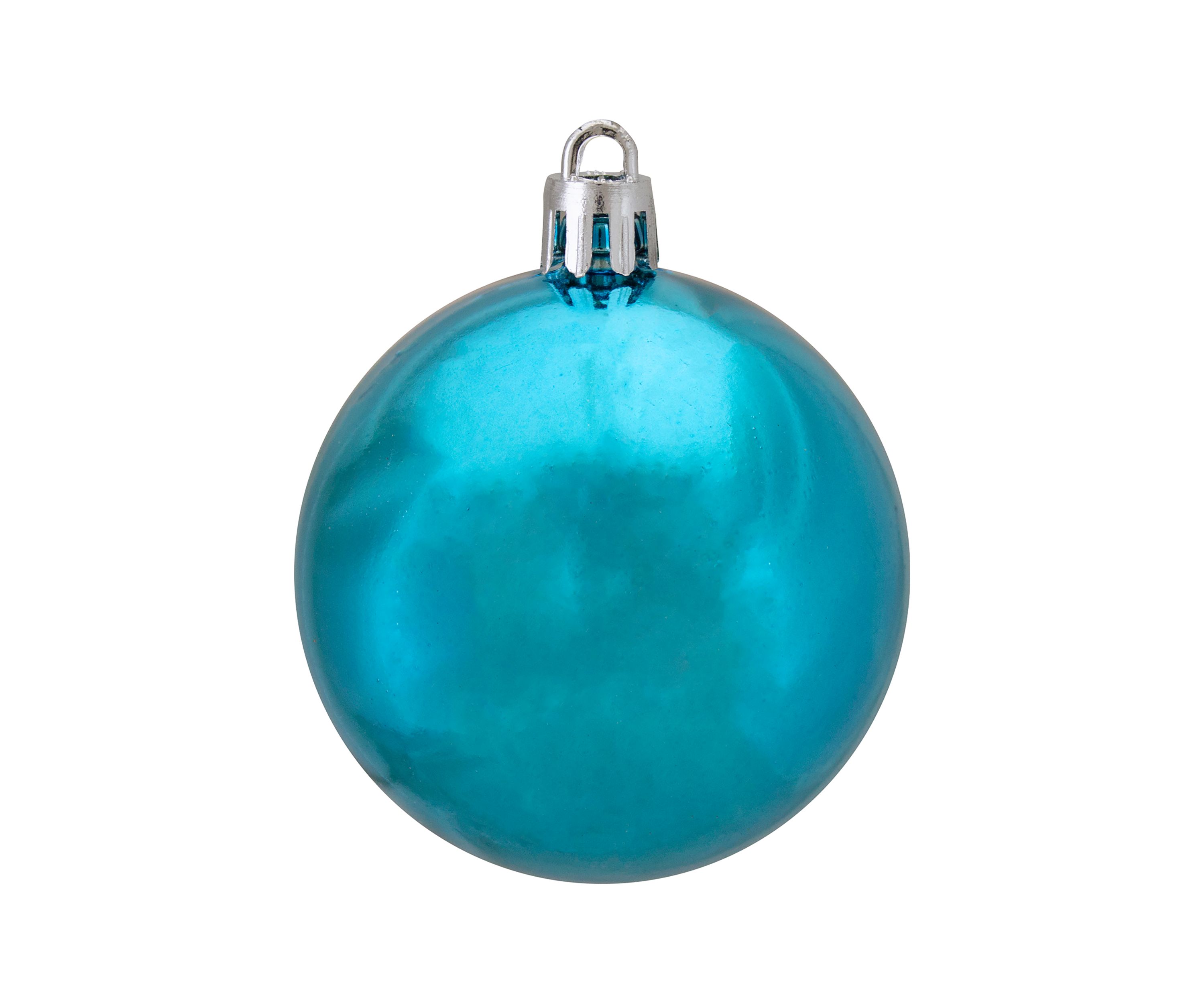 60ct Turquoise Blue Shatterproof Shiny Christmas Ball Ornaments 2.5Inch (60mm)