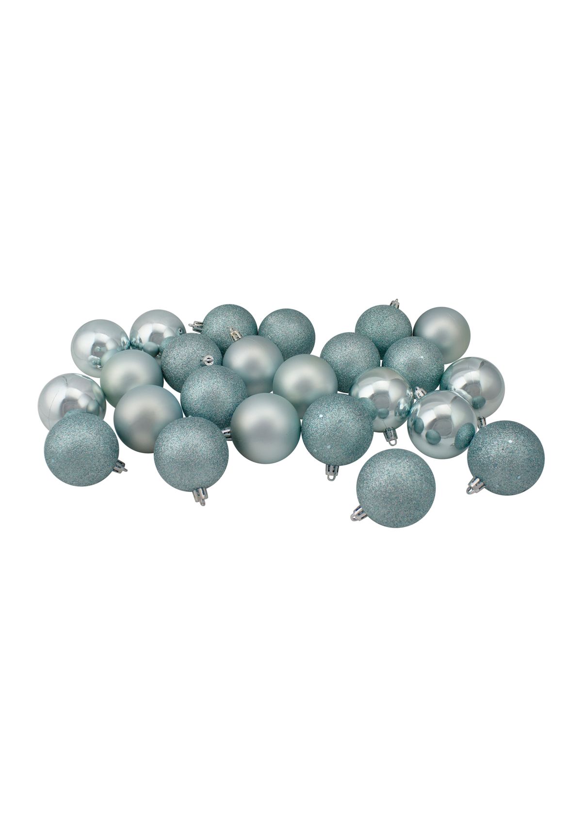 60ct Blue Shatterproof 4-Finish Christmas Ball Ornaments 2.5Inch (60mm)