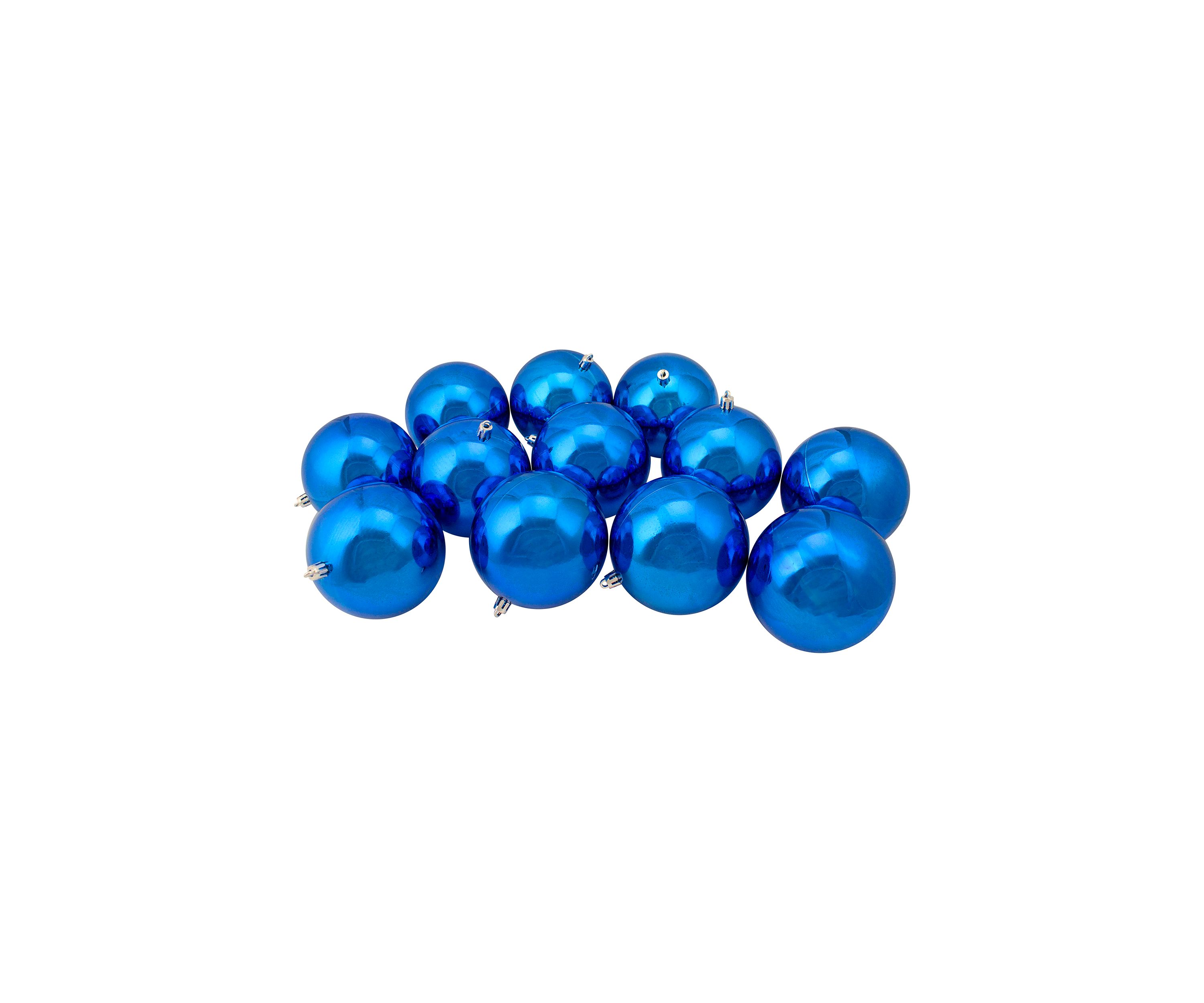 12ct Lavish Blue Shatterproof Christmas Ball Ornaments 4Inch (100mm)