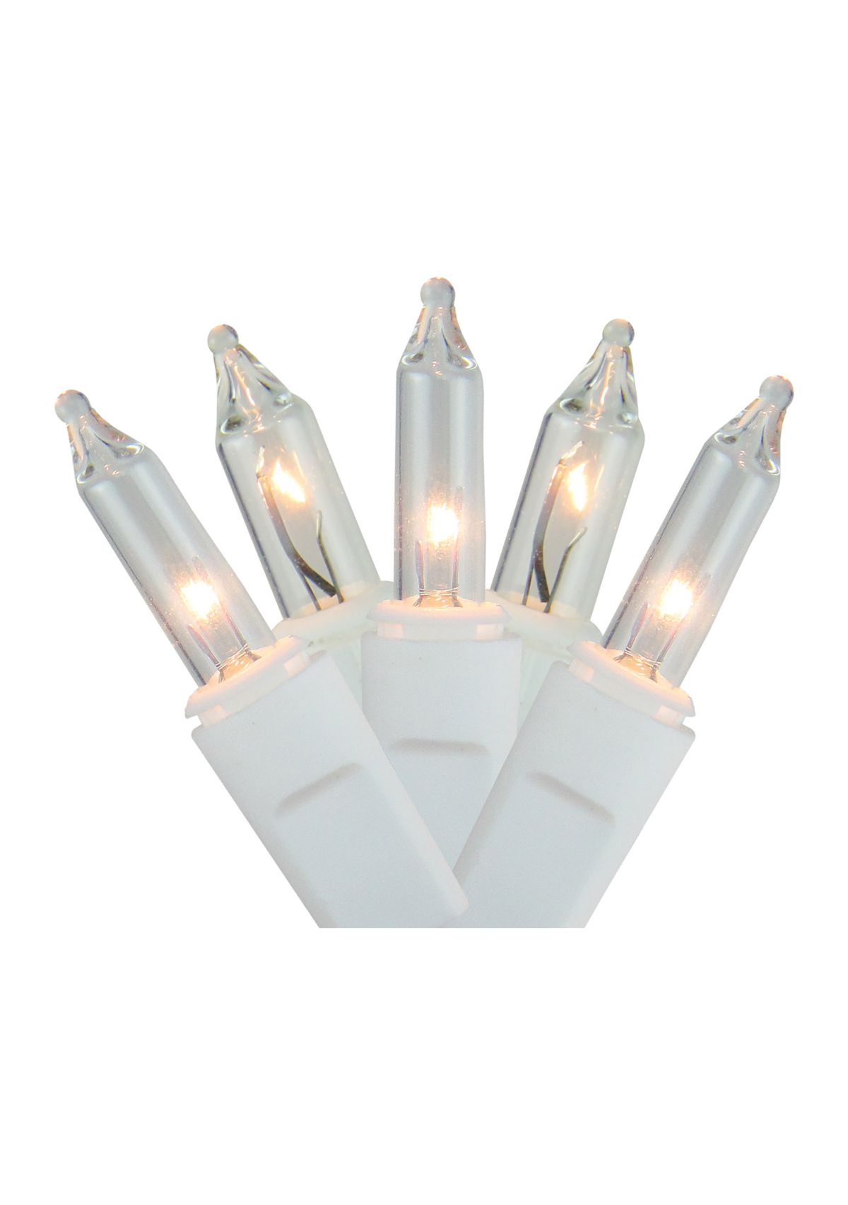 300 Clear Mini Icicle Christmas Lights - 8.5 White Wire