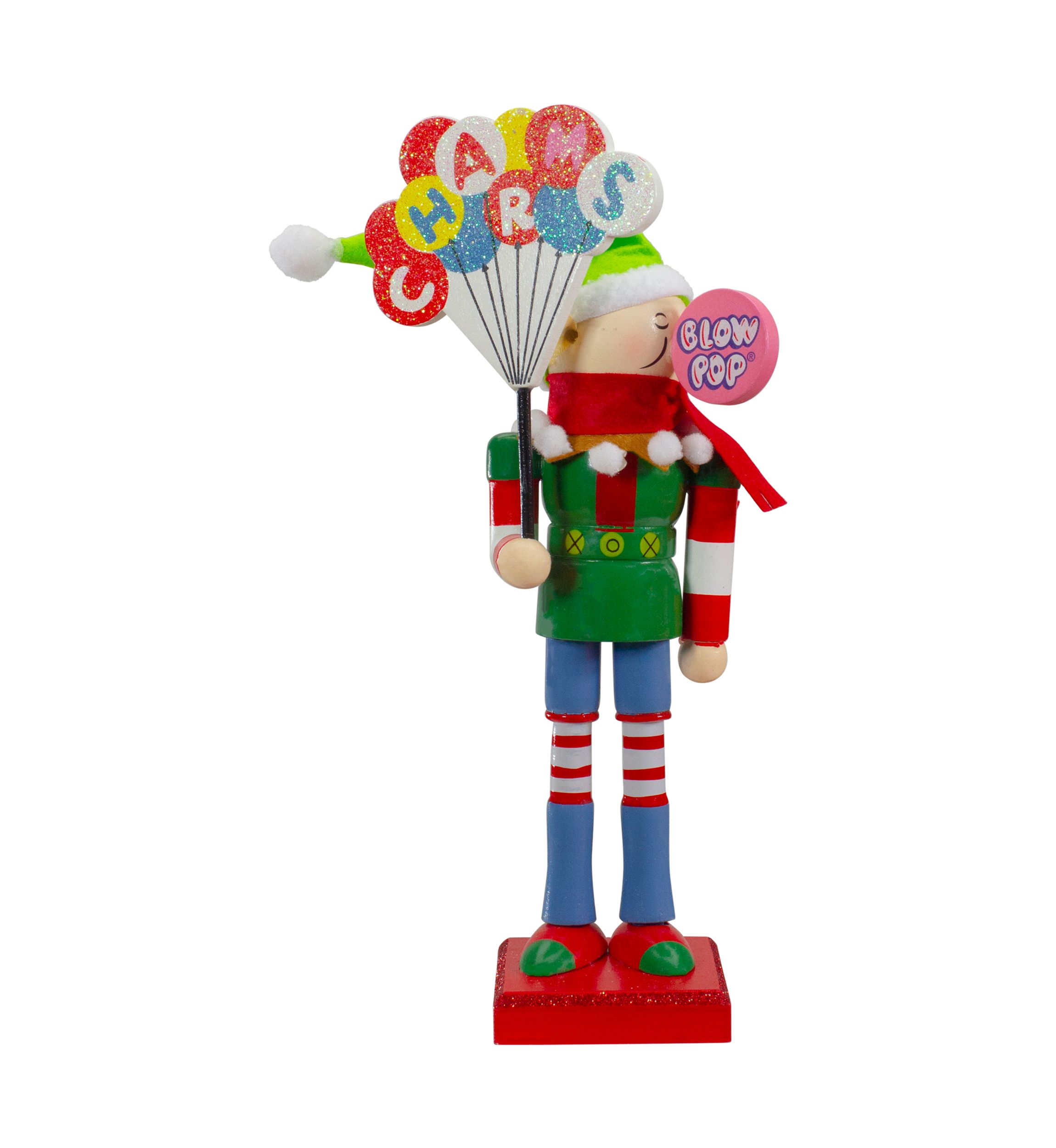 11Inch Tootsie Roll Charms Blow Pop Wooden Christmas Elf Figure