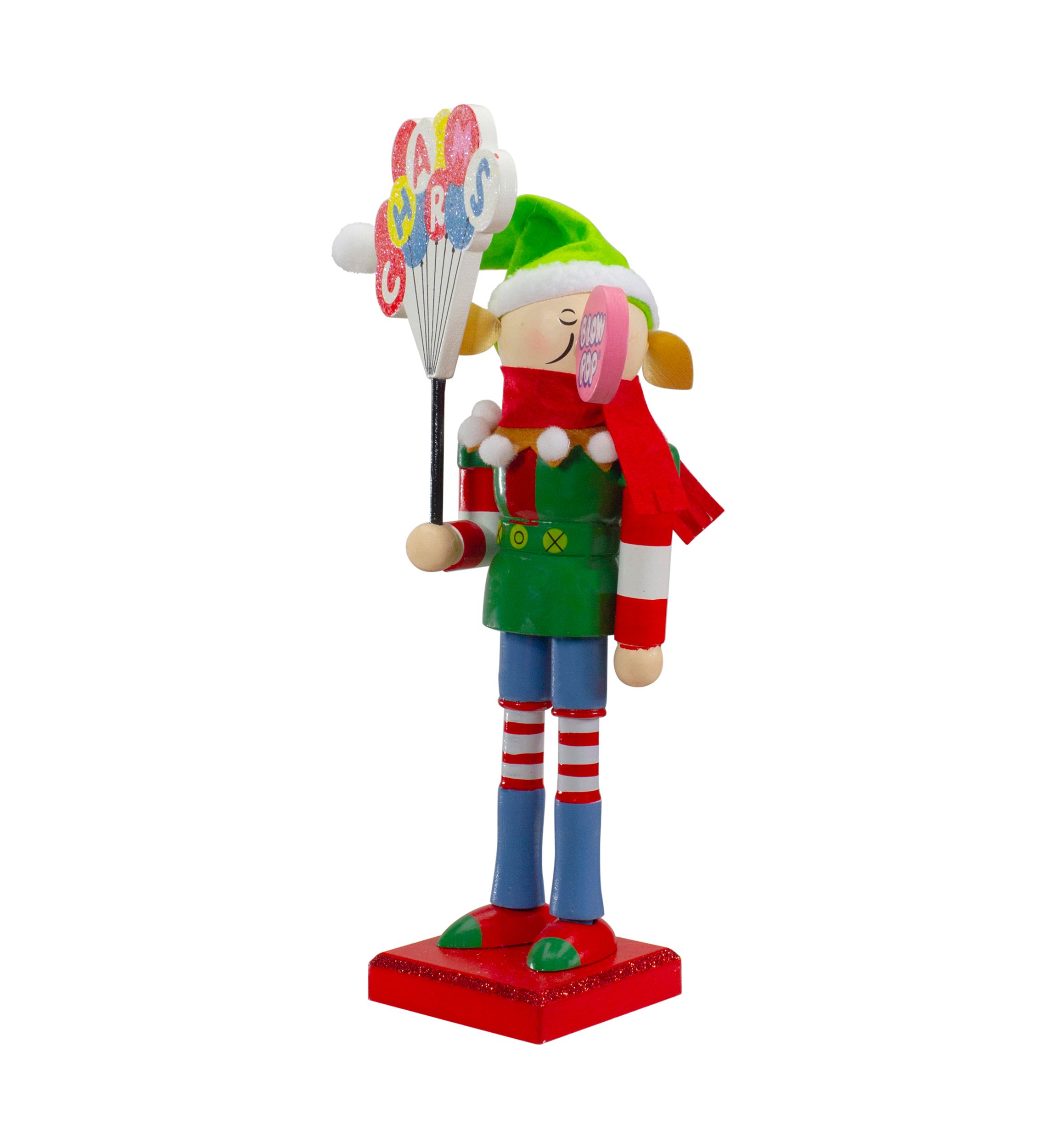 11Inch Tootsie Roll Charms Blow Pop Wooden Christmas Elf Figure