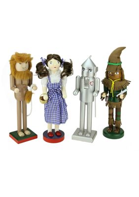 Set of 4 Decorative Wizard of Oz Wooden Christmas Nutcrackers