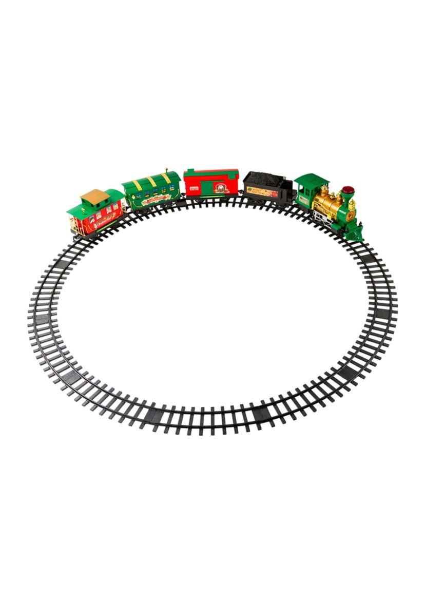 21-Piece Battery Operated Lighted & Animated Christmas Express Train Set with Sound