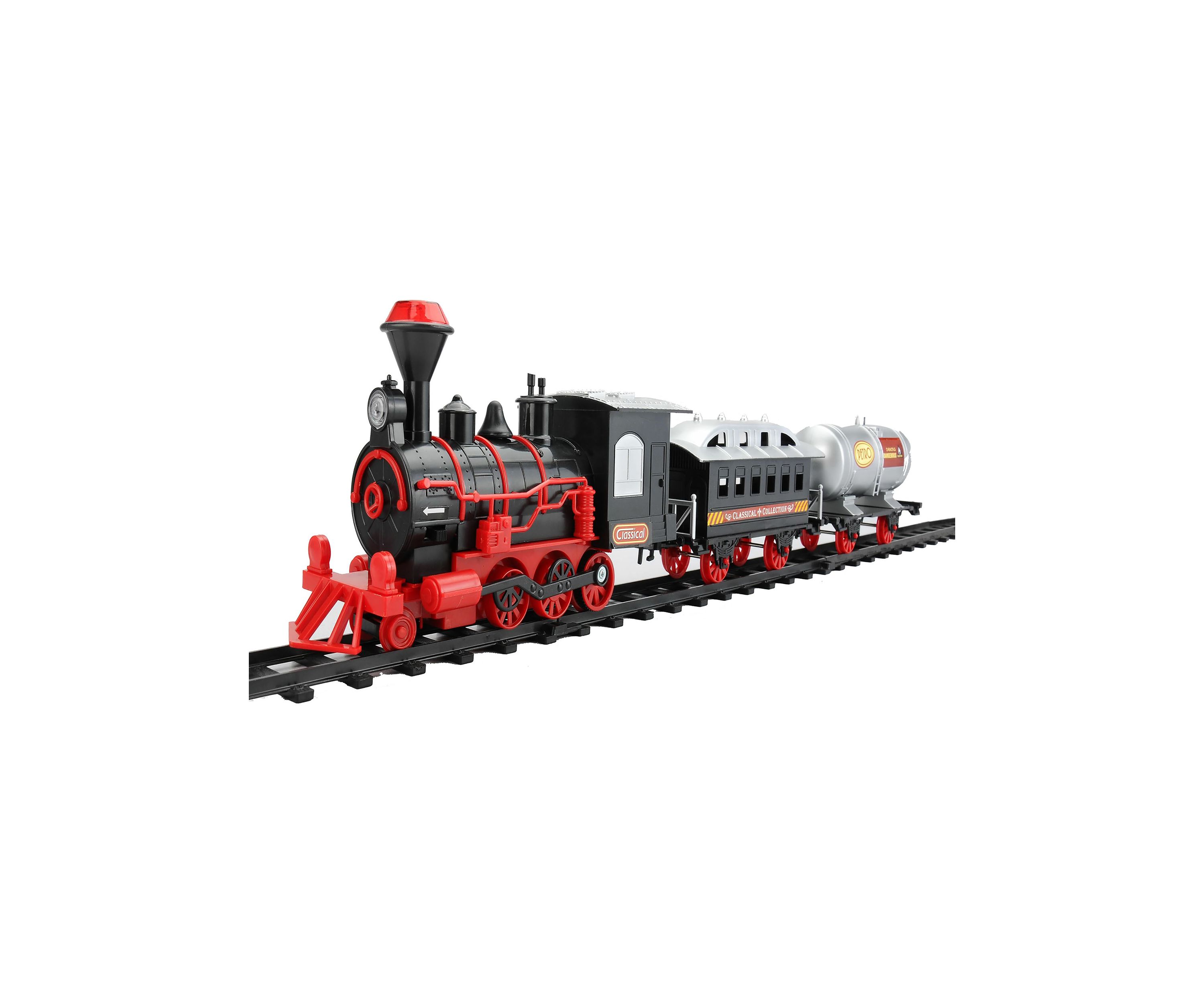 13-Piece Battery Operated Lighted and Animated Christmas Express Train Set with Sound 9.25Inch