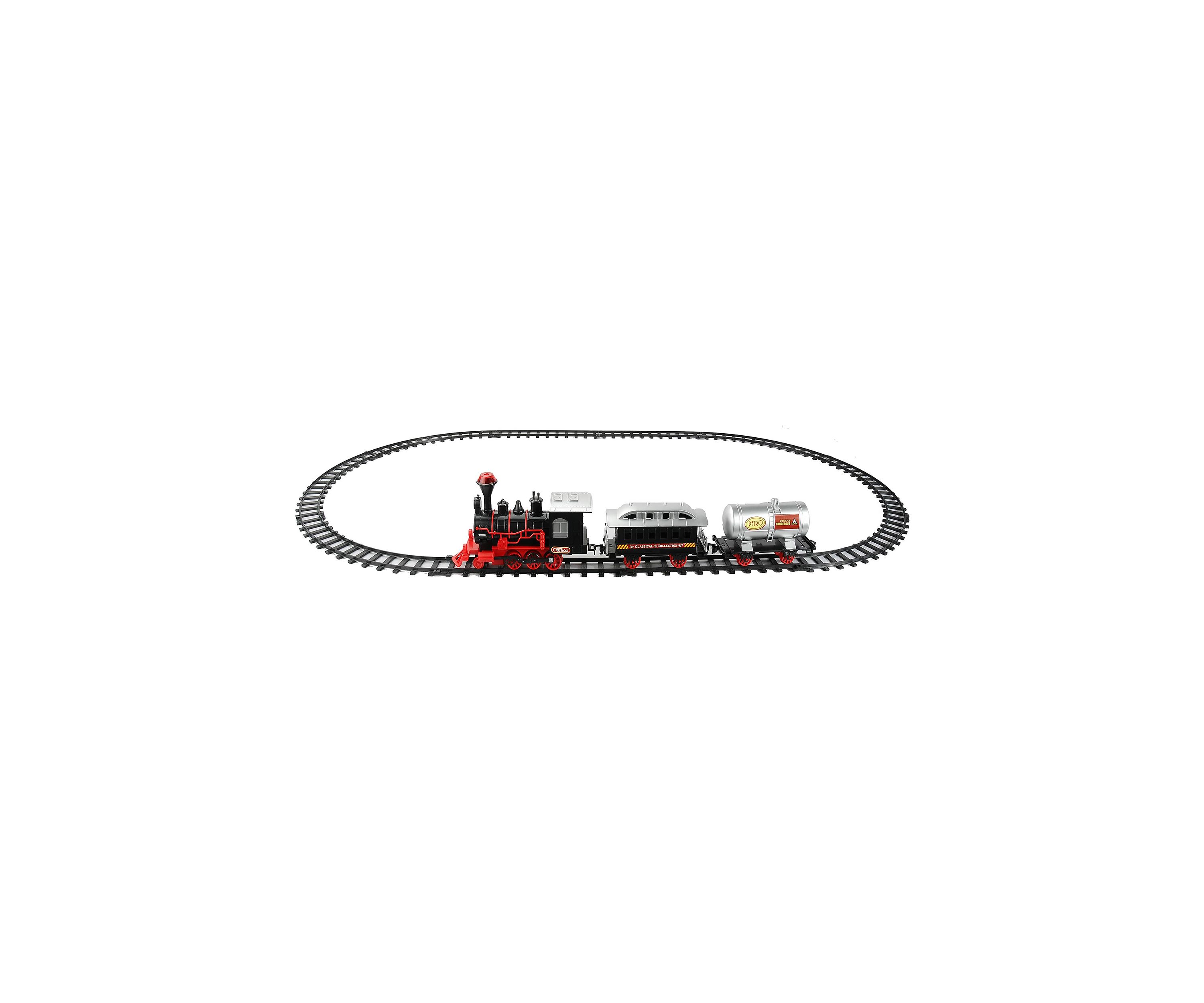 13-Piece Battery Operated Lighted and Animated Christmas Express Train Set with Sound 9.25Inch
