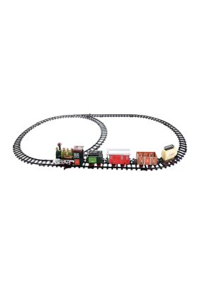 16-Piece Battery Operated Lighted and Animated Continental Express Train Set with Sound