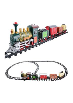 16-Piece Battery Operated Lighted and Animated Continental Express Train Set with Sound