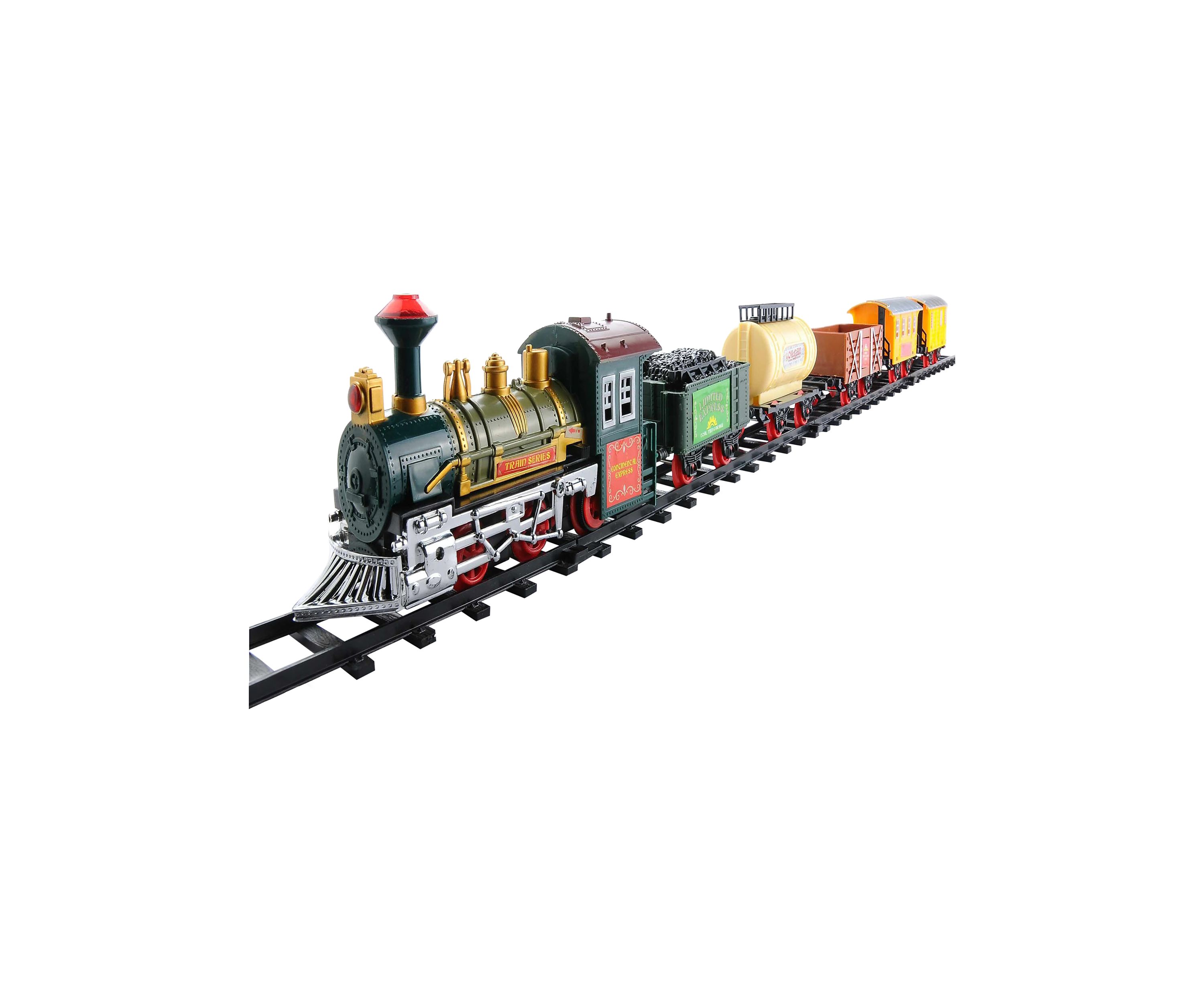 18-Piece Lighted and Animated Continental Express Train Set with Sound