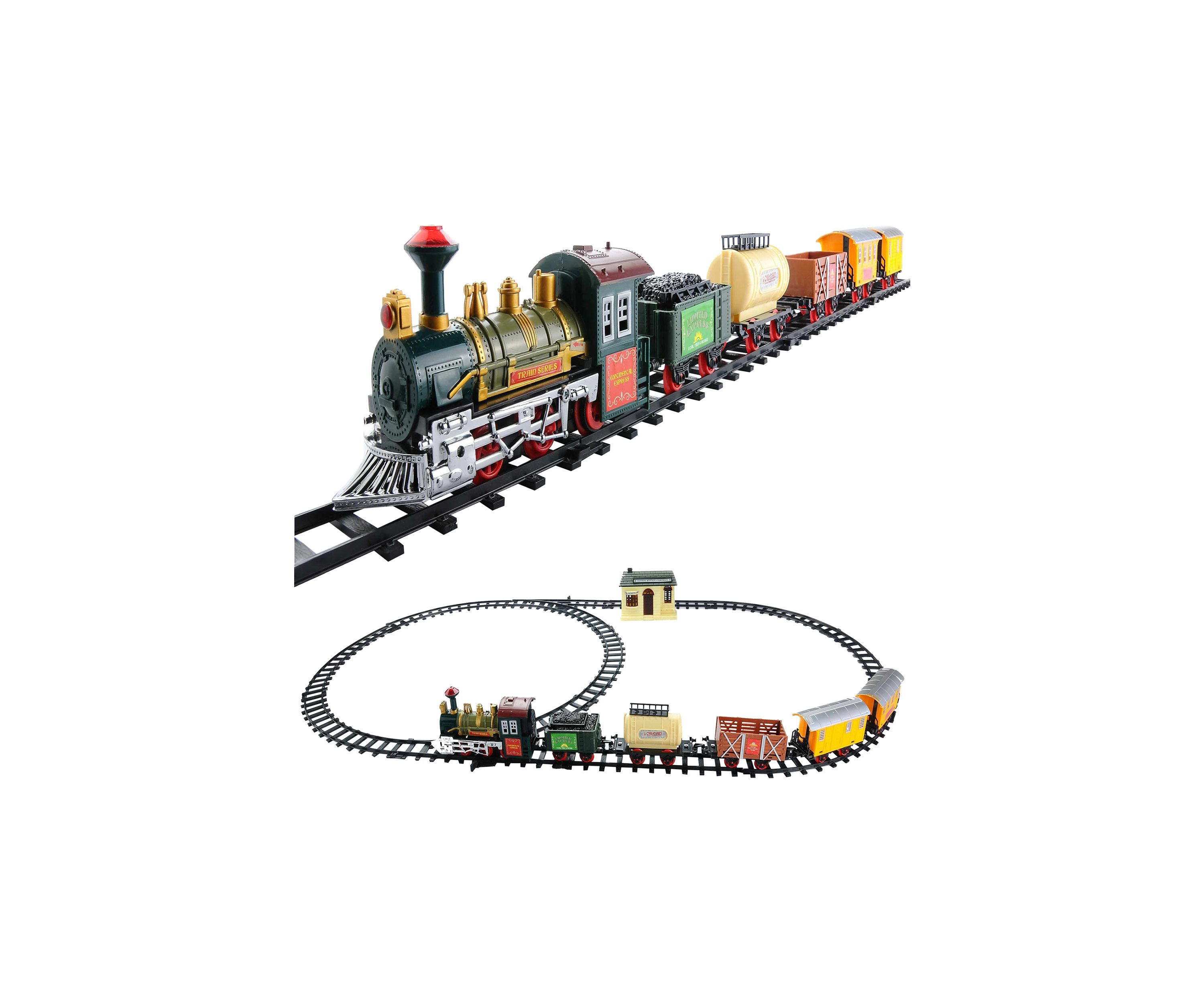 18-Piece Lighted and Animated Continental Express Train Set with Sound