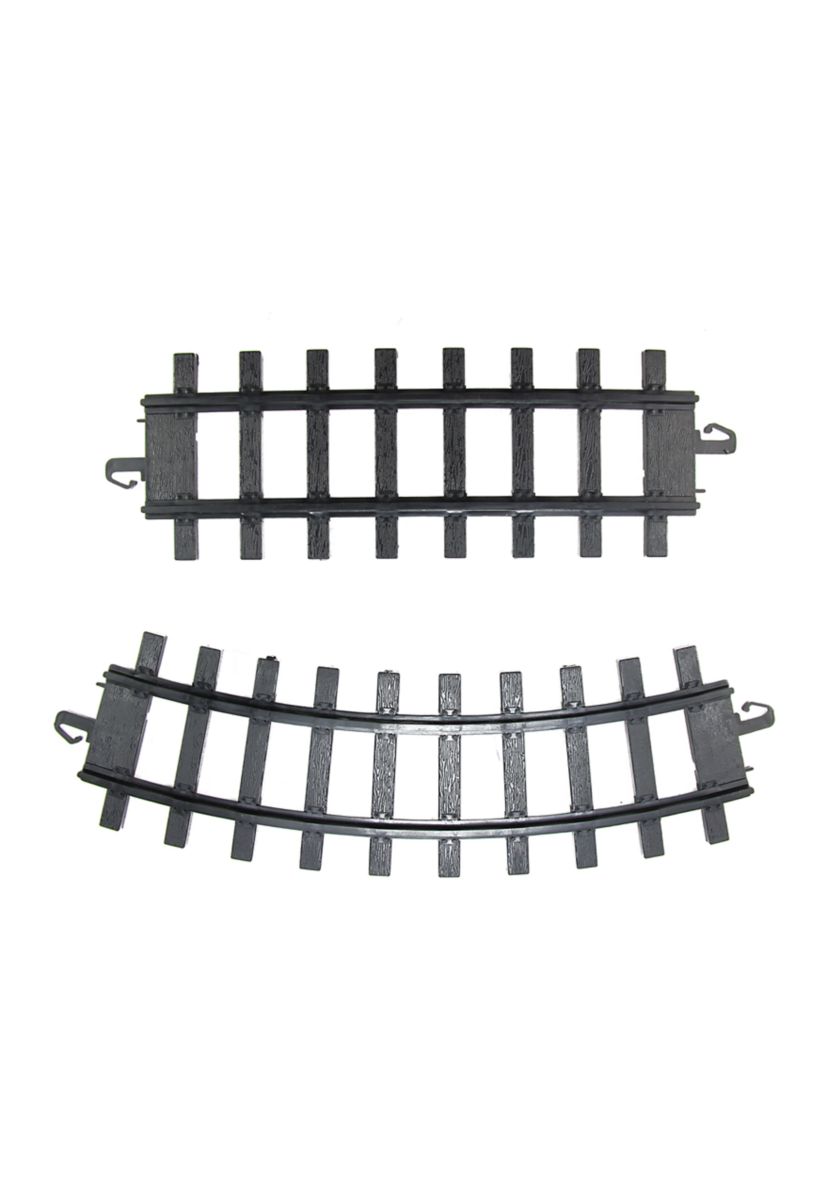 Club Pack of 12 Black Replacement Train Set Track Pieces 10Inch
