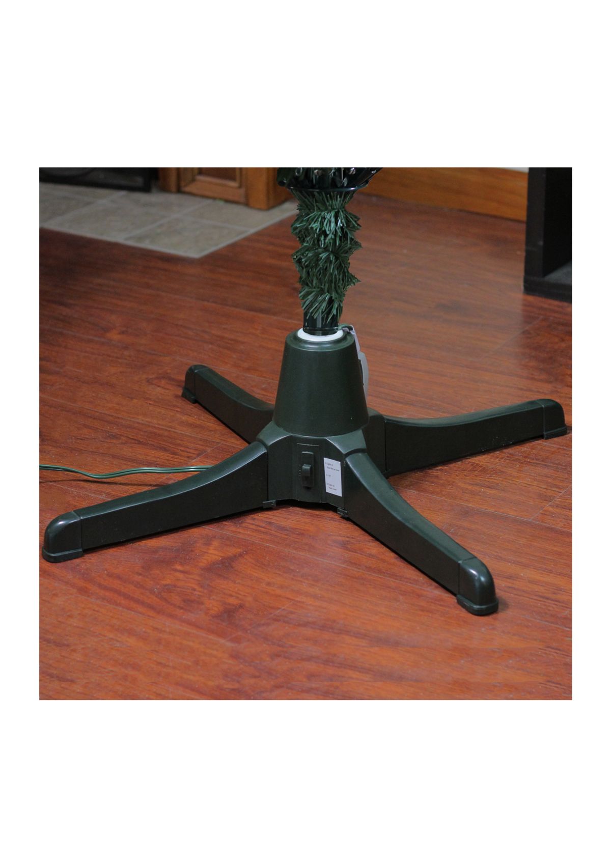24" Green 360 Degree Rotating Christmas Tree Stand for 7.5 Artificial Trees