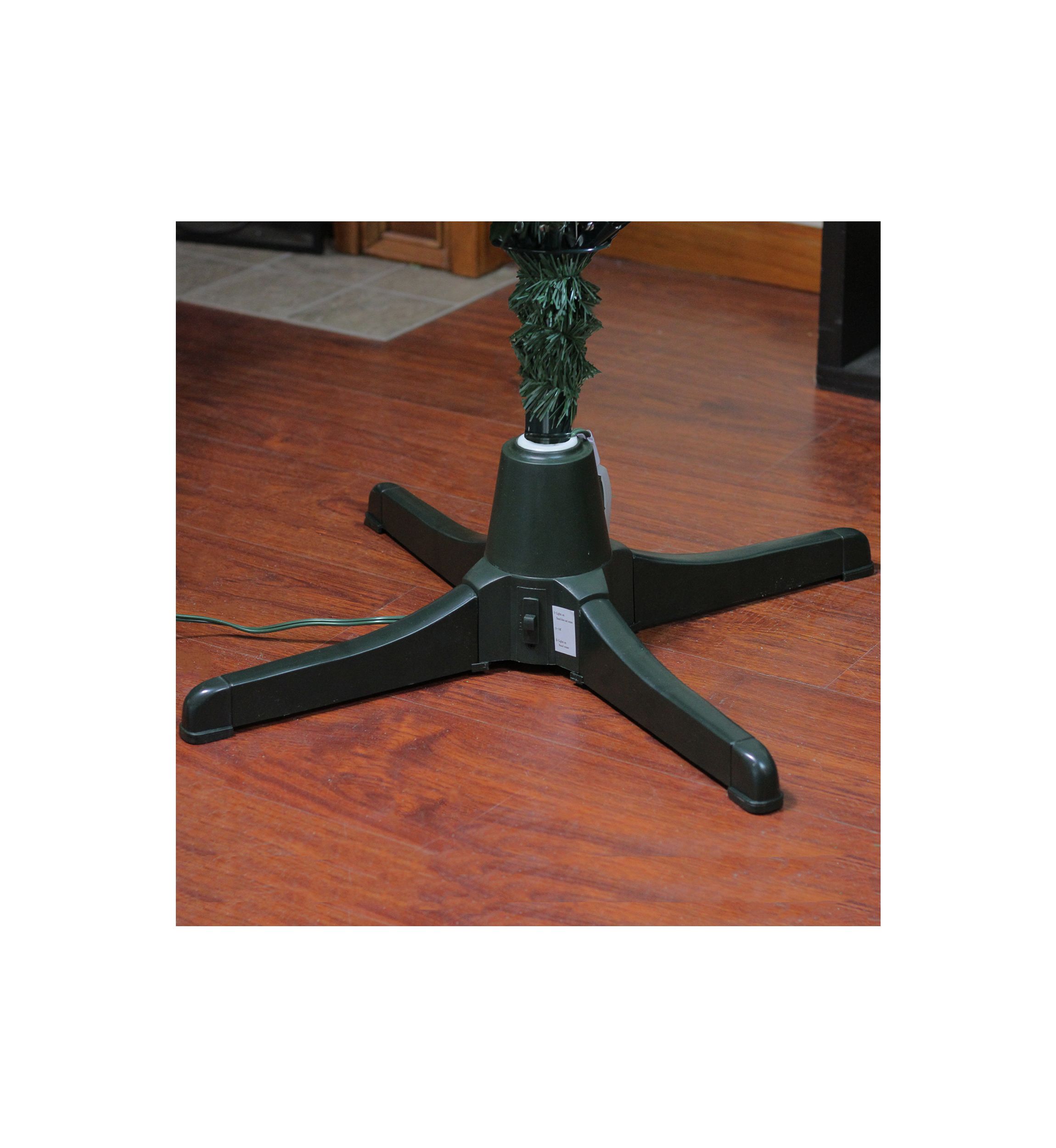 24" Green 360 Degree Rotating Christmas Tree Stand for 7.5 Artificial Trees
