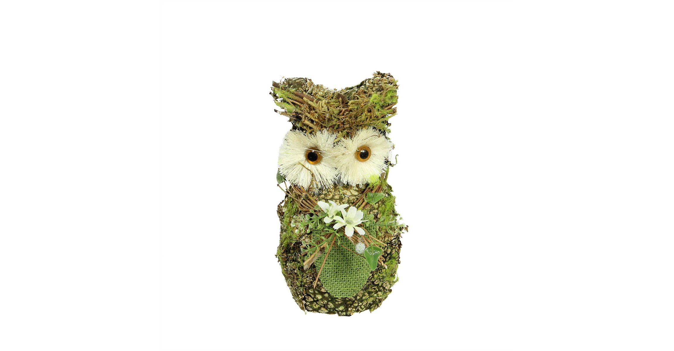 Spring Floral Owl Decorative Figure - 8.5" - Green