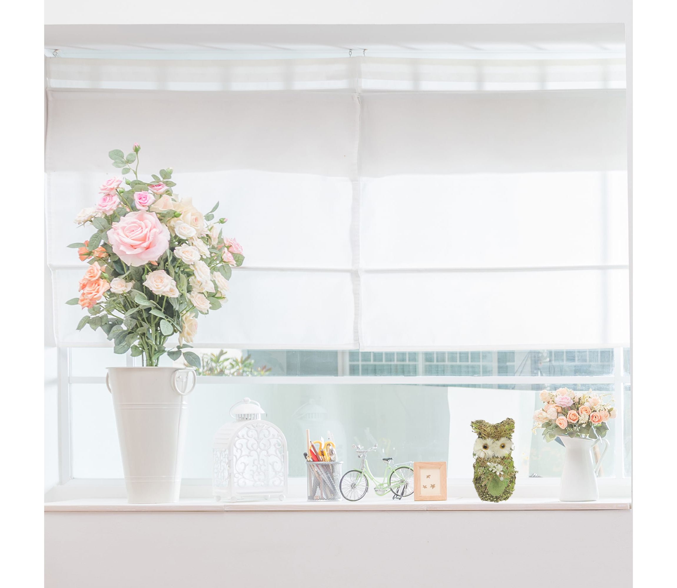 Spring Floral Owl Decorative Figure - 8.5" - Green