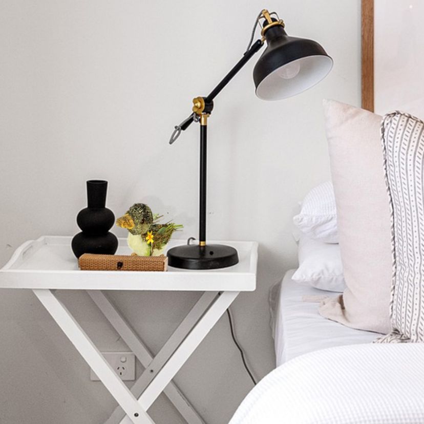 Standing Mixed Foliage Spring Duck Figurine - 8" - Brown  Ivory and Orange