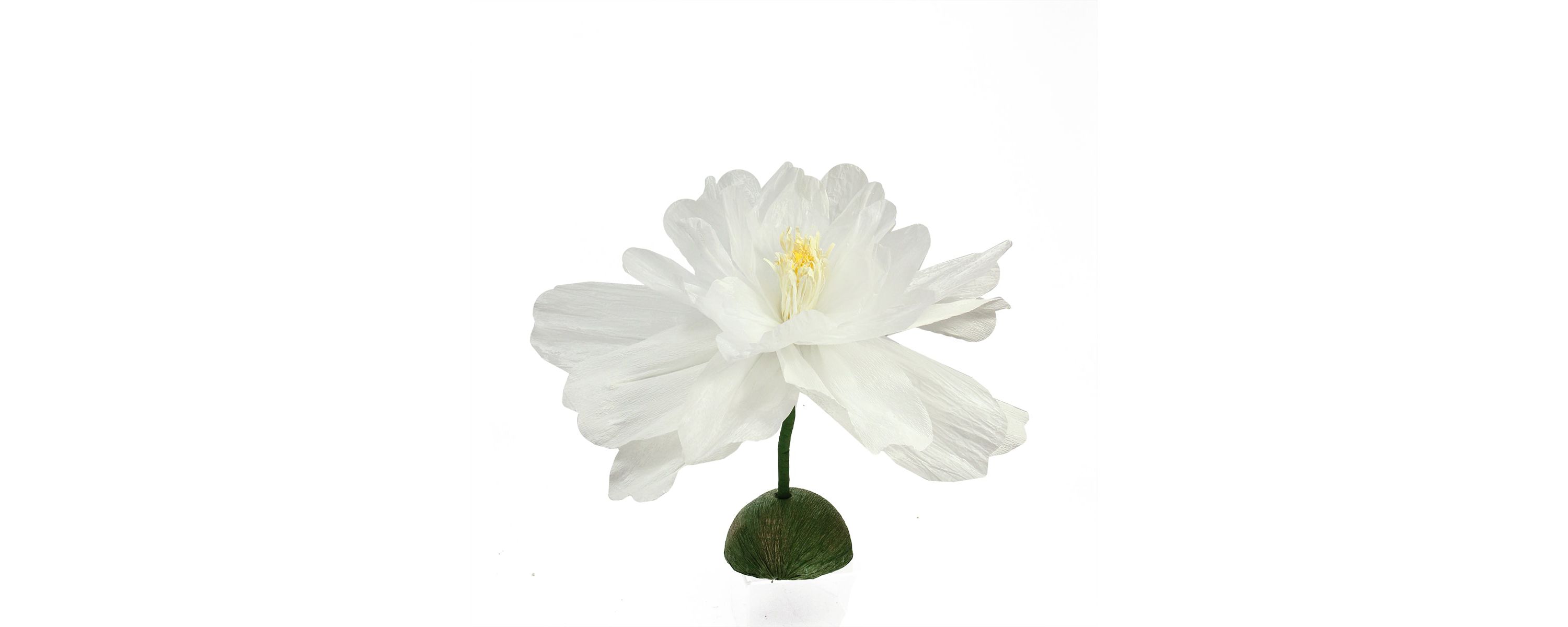 22" White and Yellow Spring Floral Artificial Craft Stem