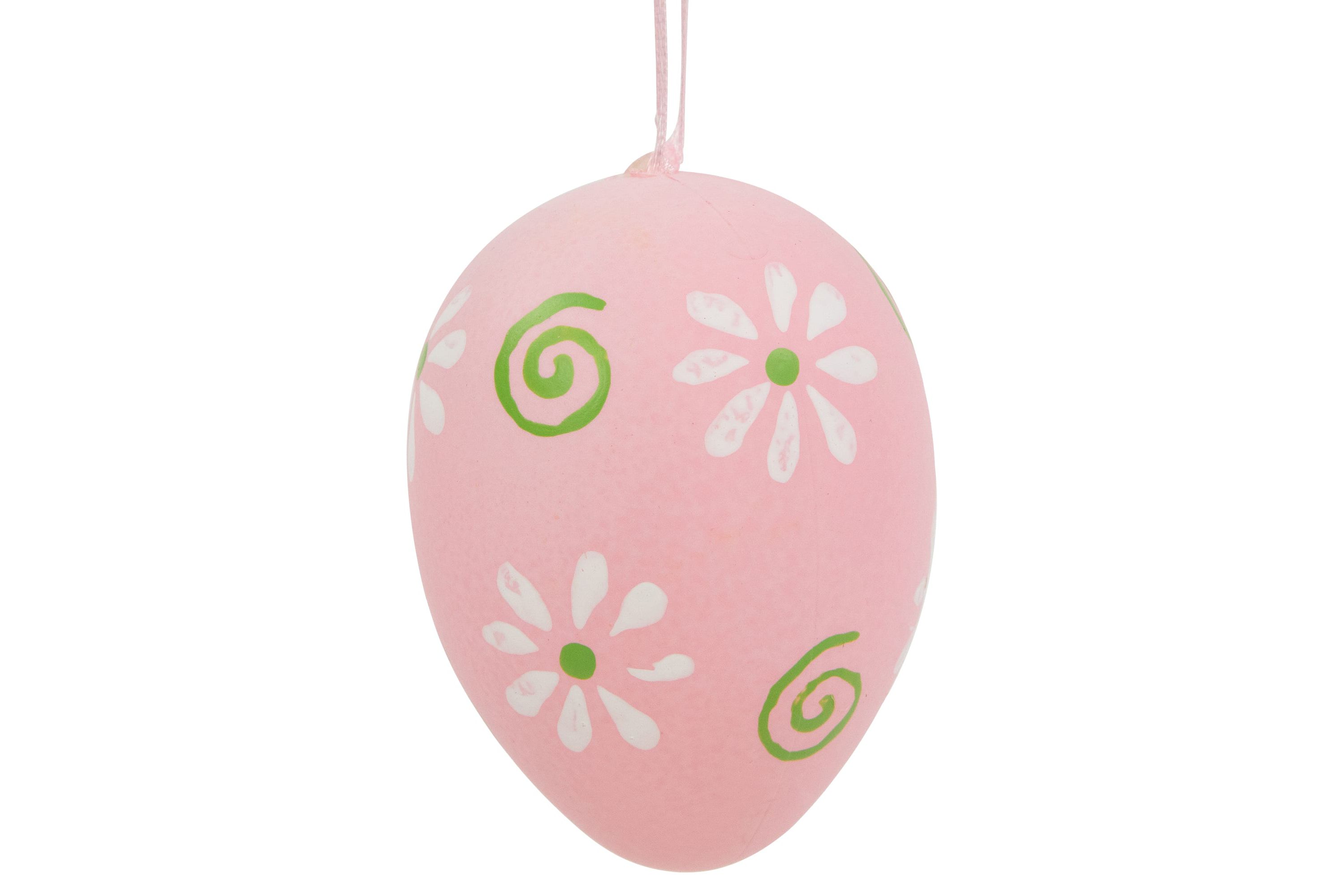 29ct Pastel Pink  Green and White Spring Easter Egg Ornaments 3.25"